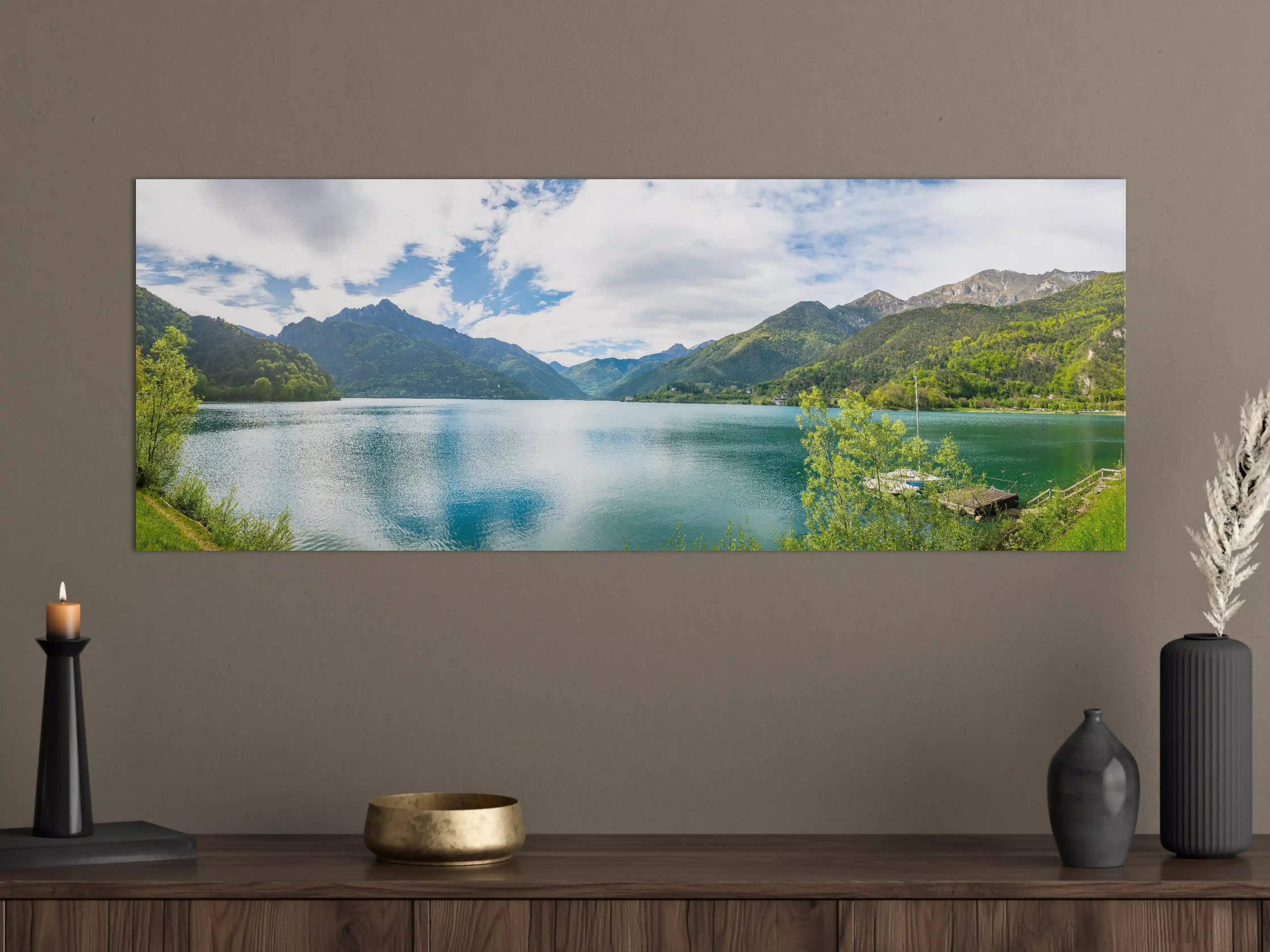 Große Wandbilder - Gardasee Türkis-Grünes Panorama