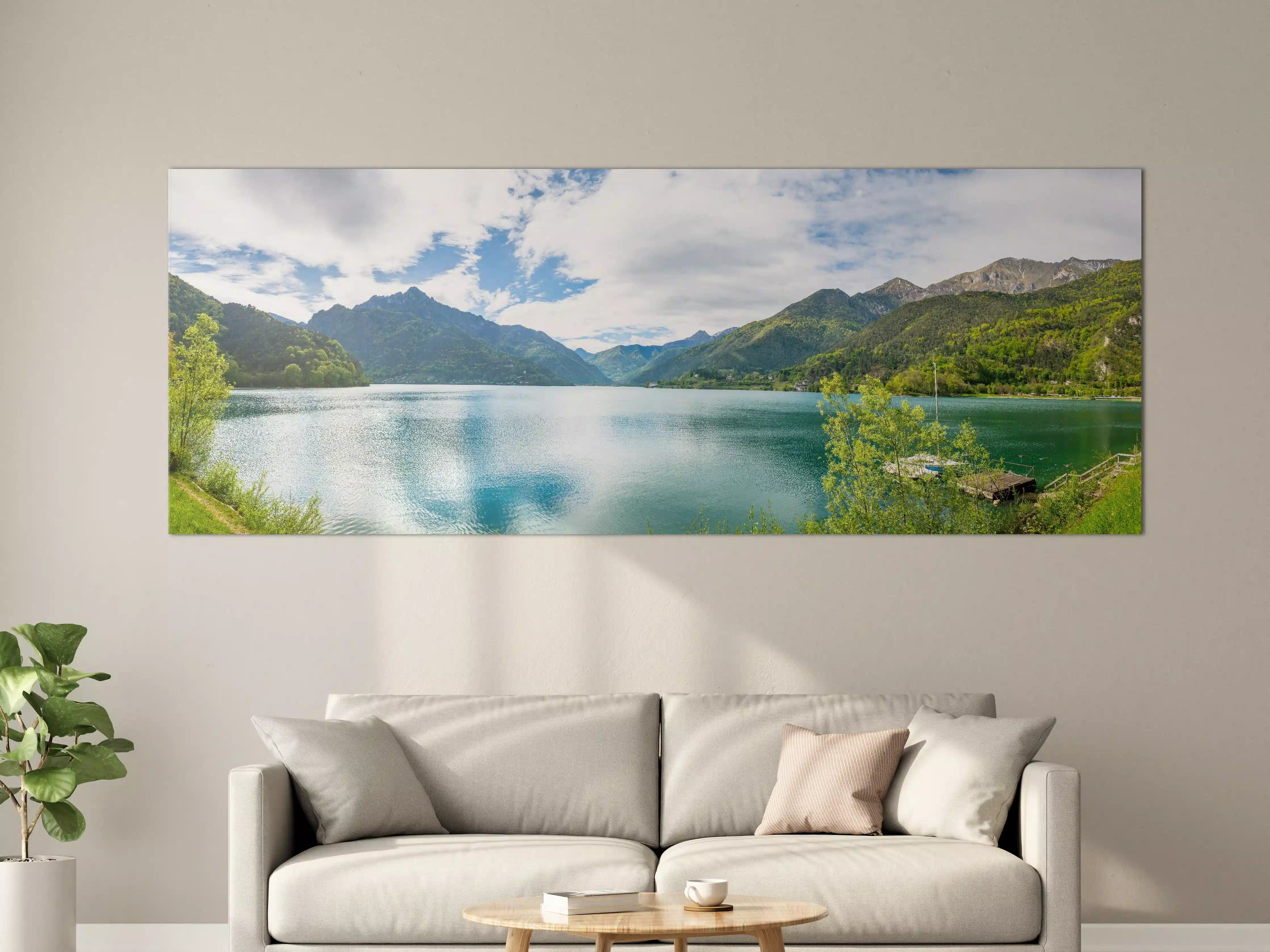 Große Wandbilder - Gardasee Türkis-Grünes Panorama