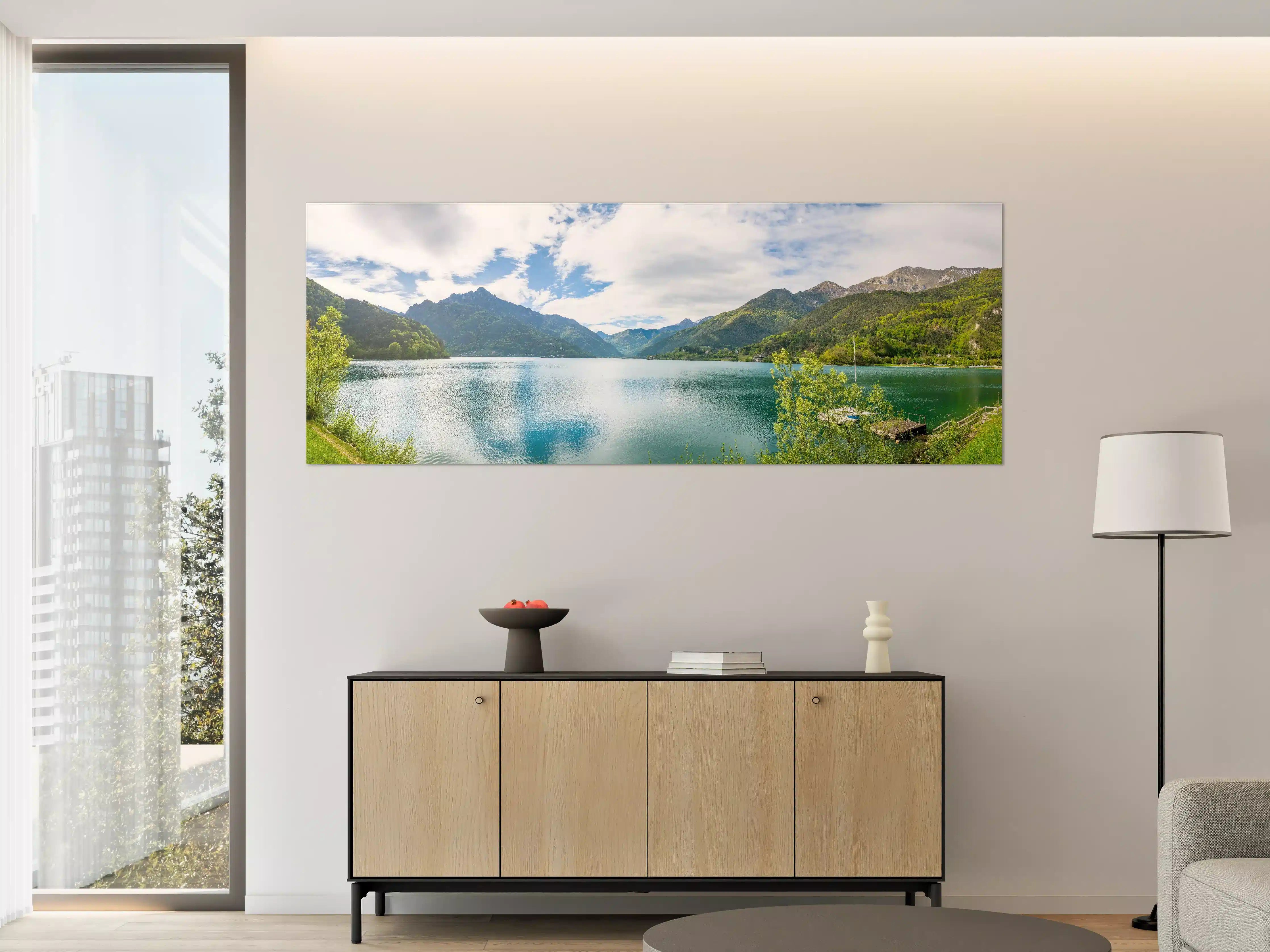 Große Wandbilder - Gardasee Türkis-Grünes Panorama