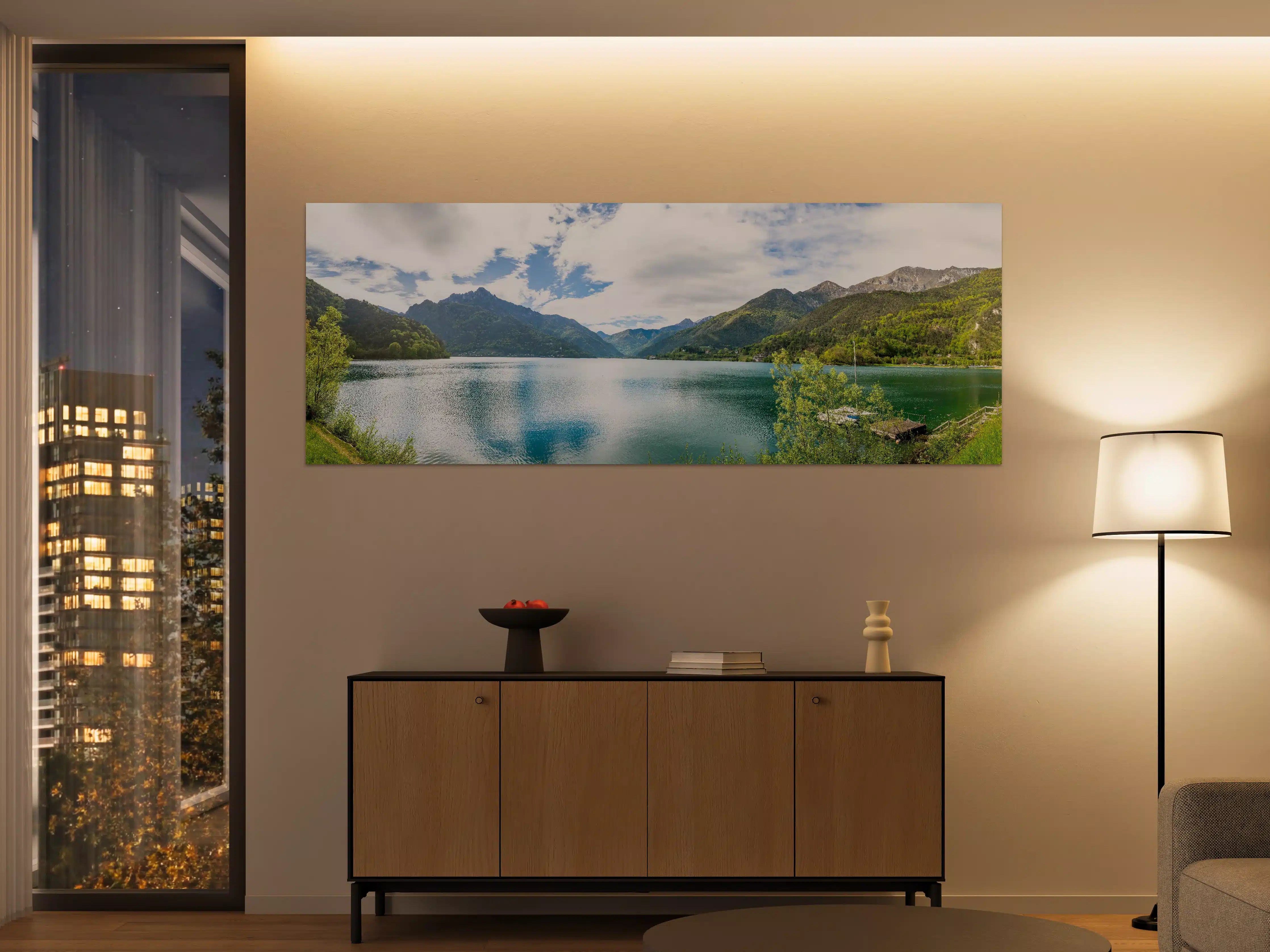 Große Wandbilder - Gardasee Türkis-Grünes Panorama