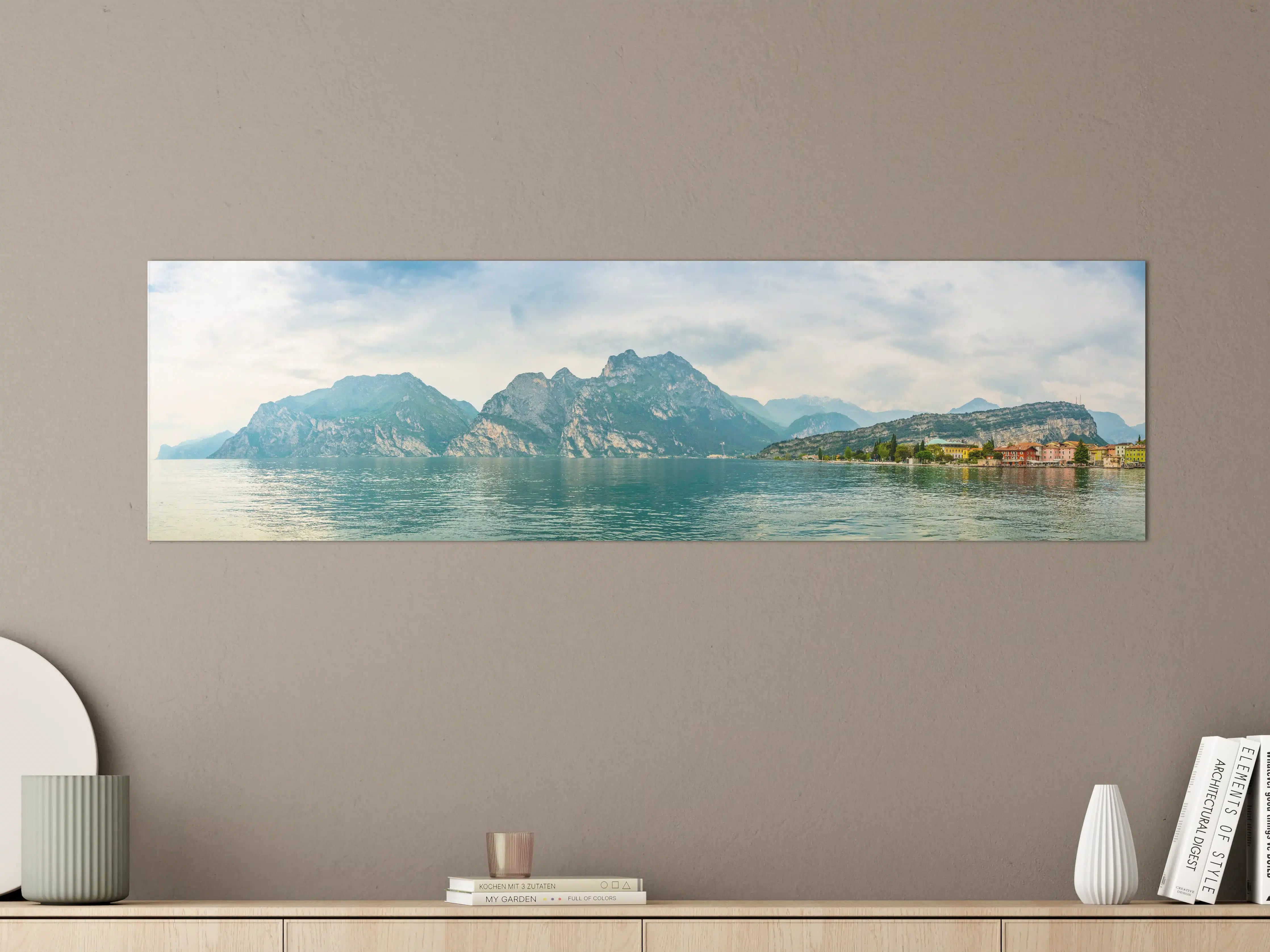 Große Wandbilder - Gardasee im Farbenspiel von Himmel und Natur