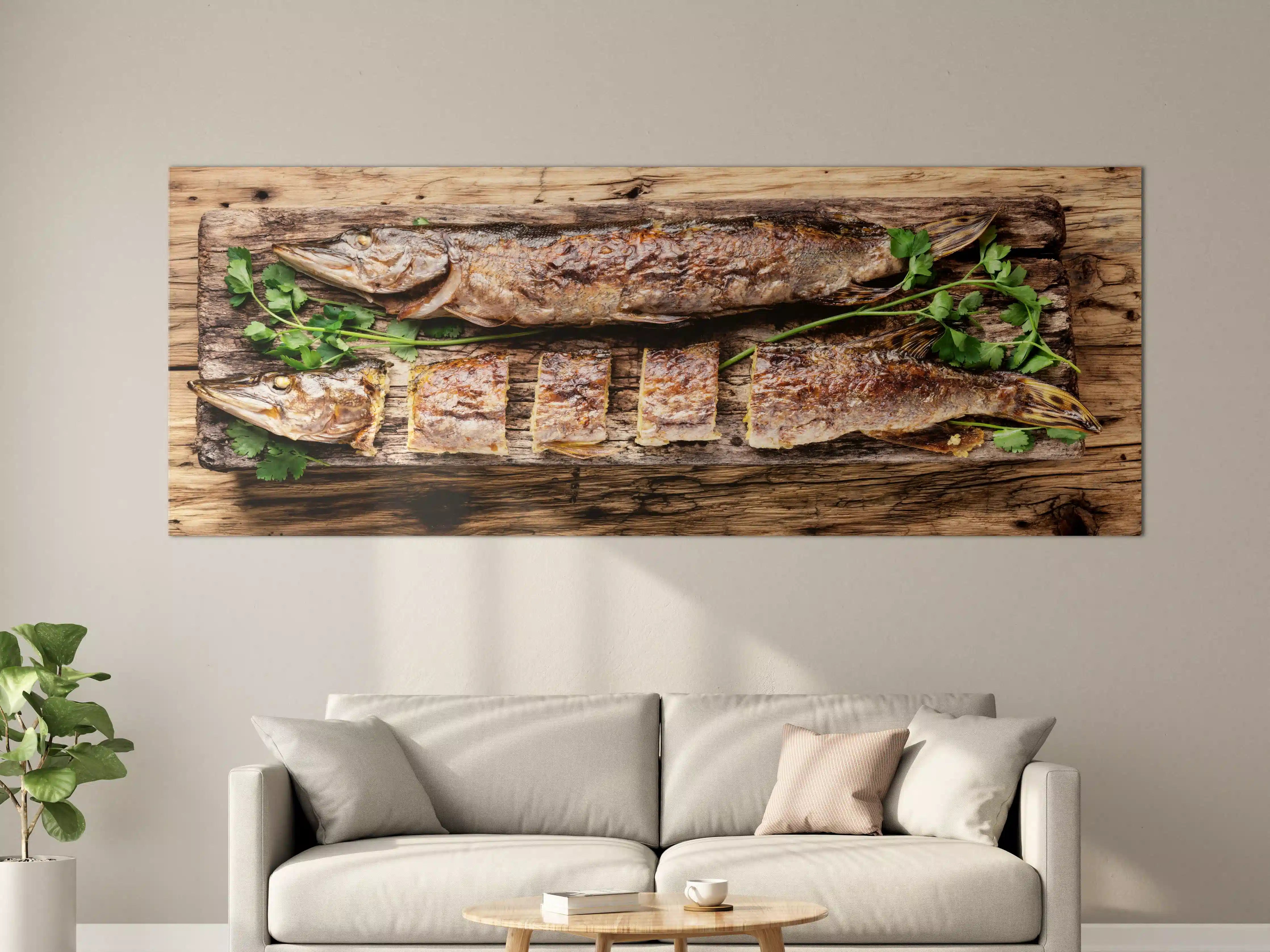 Große Wandbilder - Gebackener Fisch - Hecht