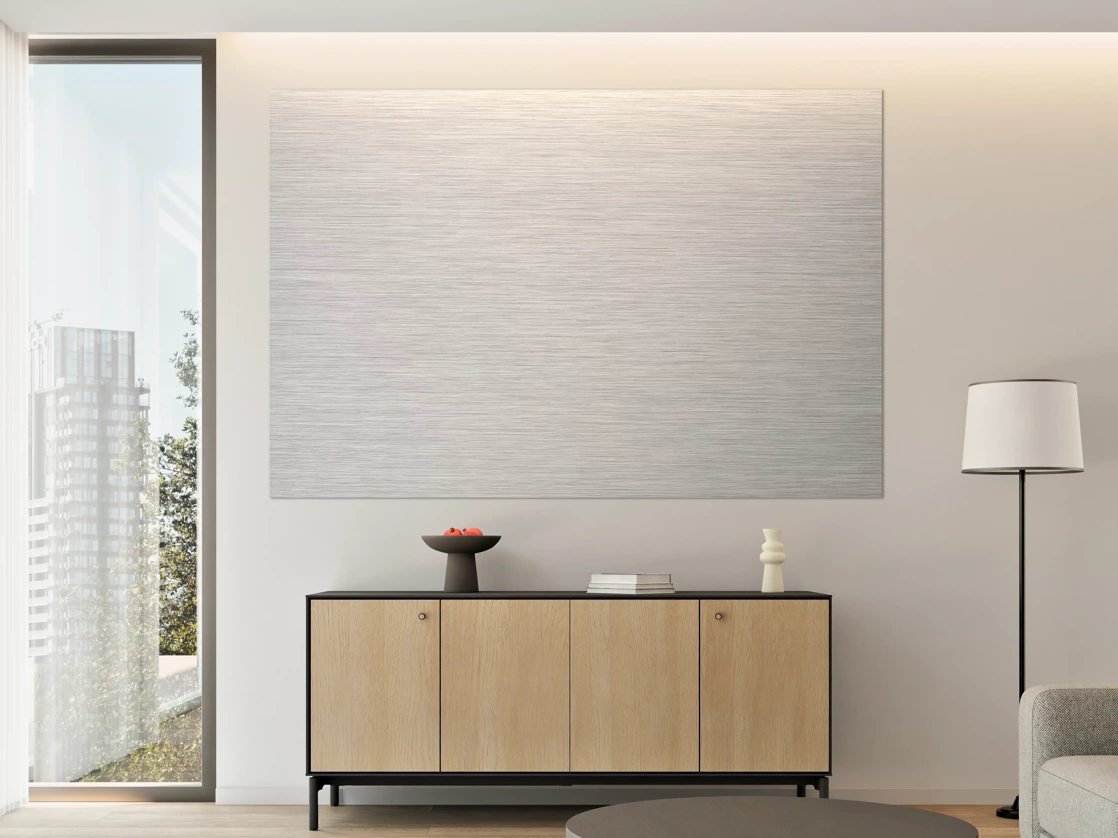 Große Wandbilder - Gebürstete Aluminium Textur