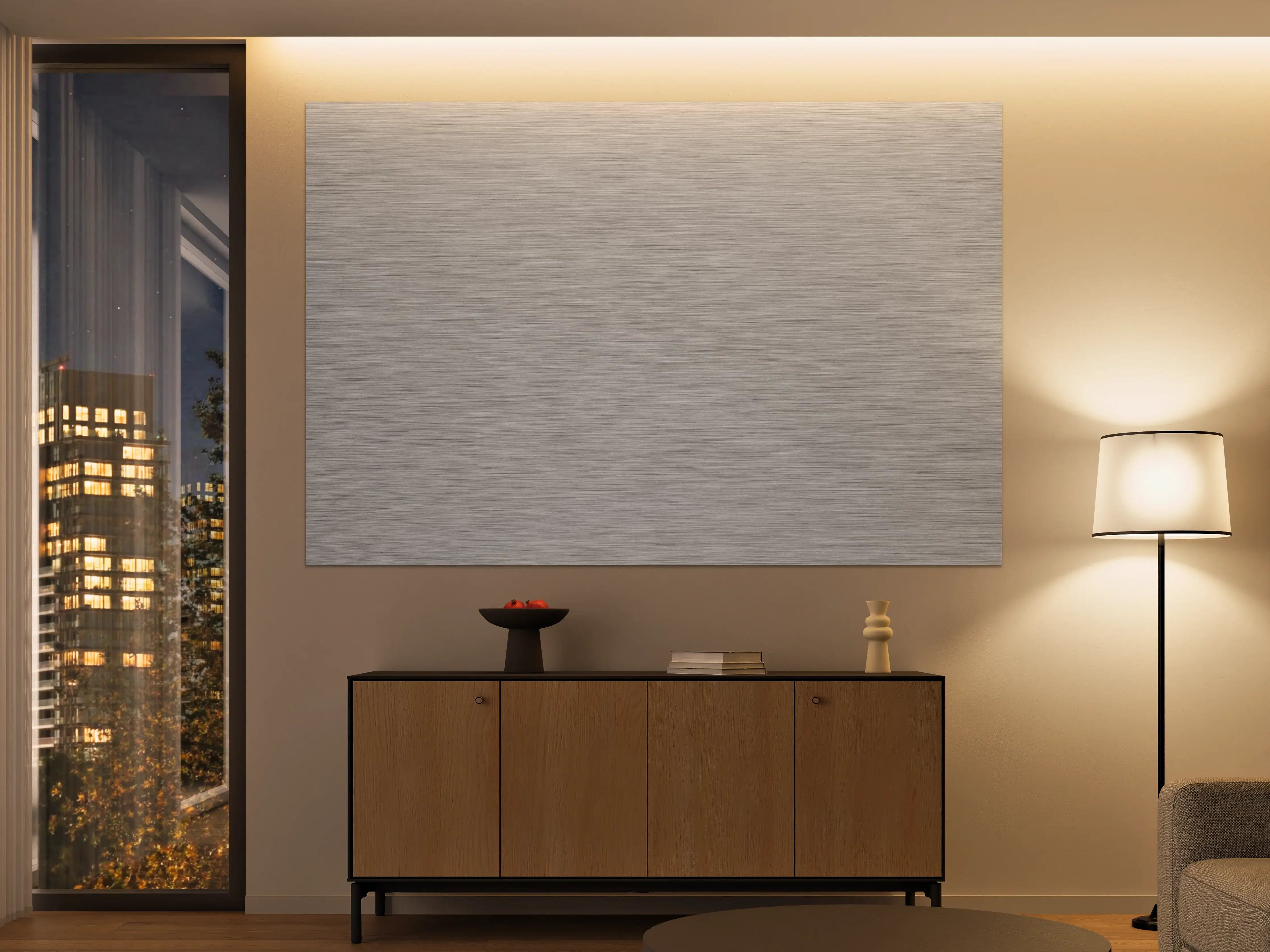 Große Wandbilder - Gebürstete Aluminium Textur