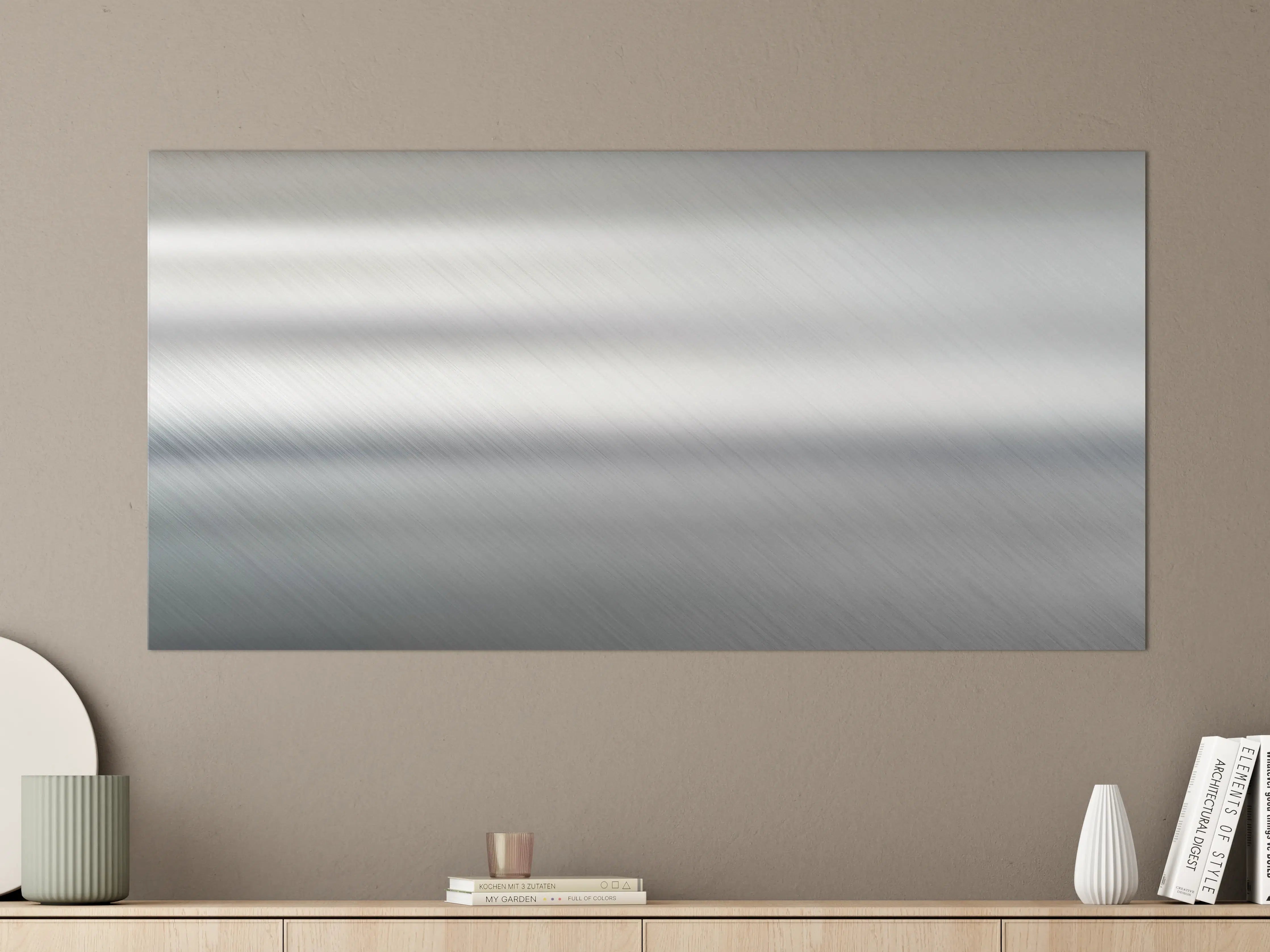 Große Wandbilder - Gebürsteter Metall Hintergrund