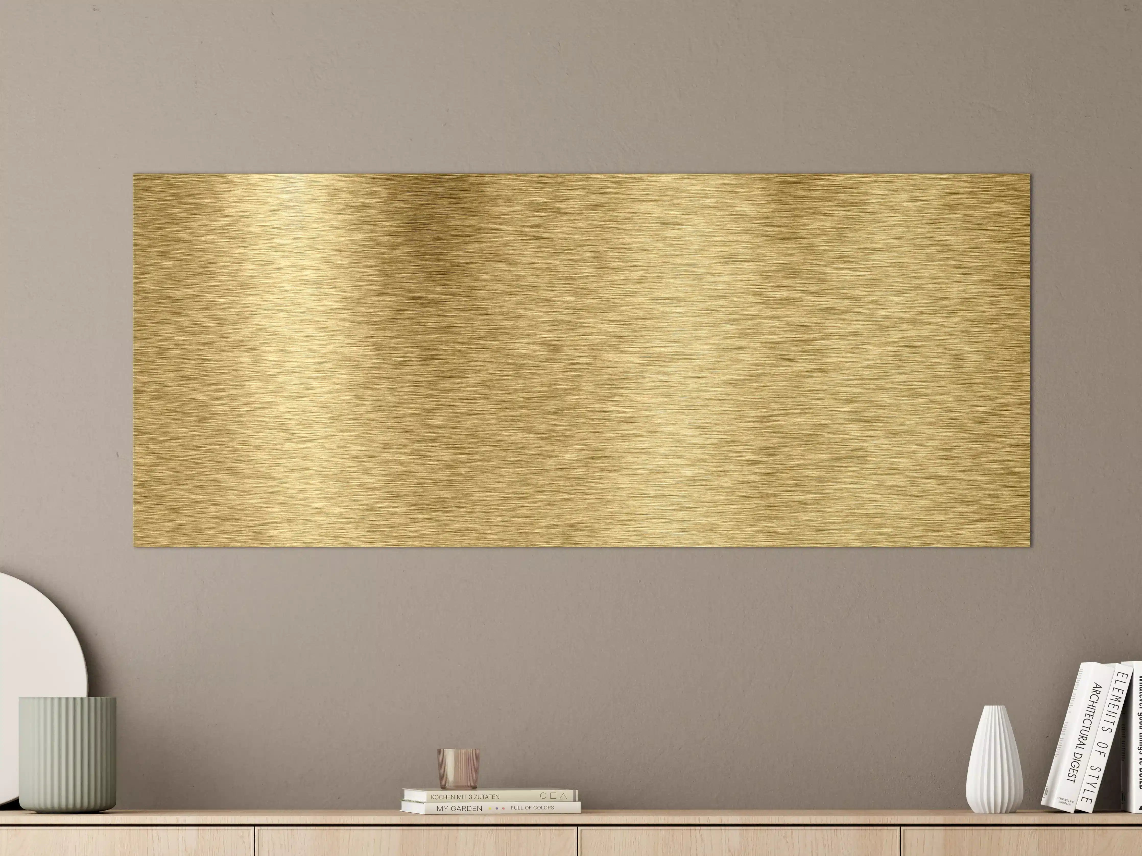Große Wandbilder - Gebürstetes Gold