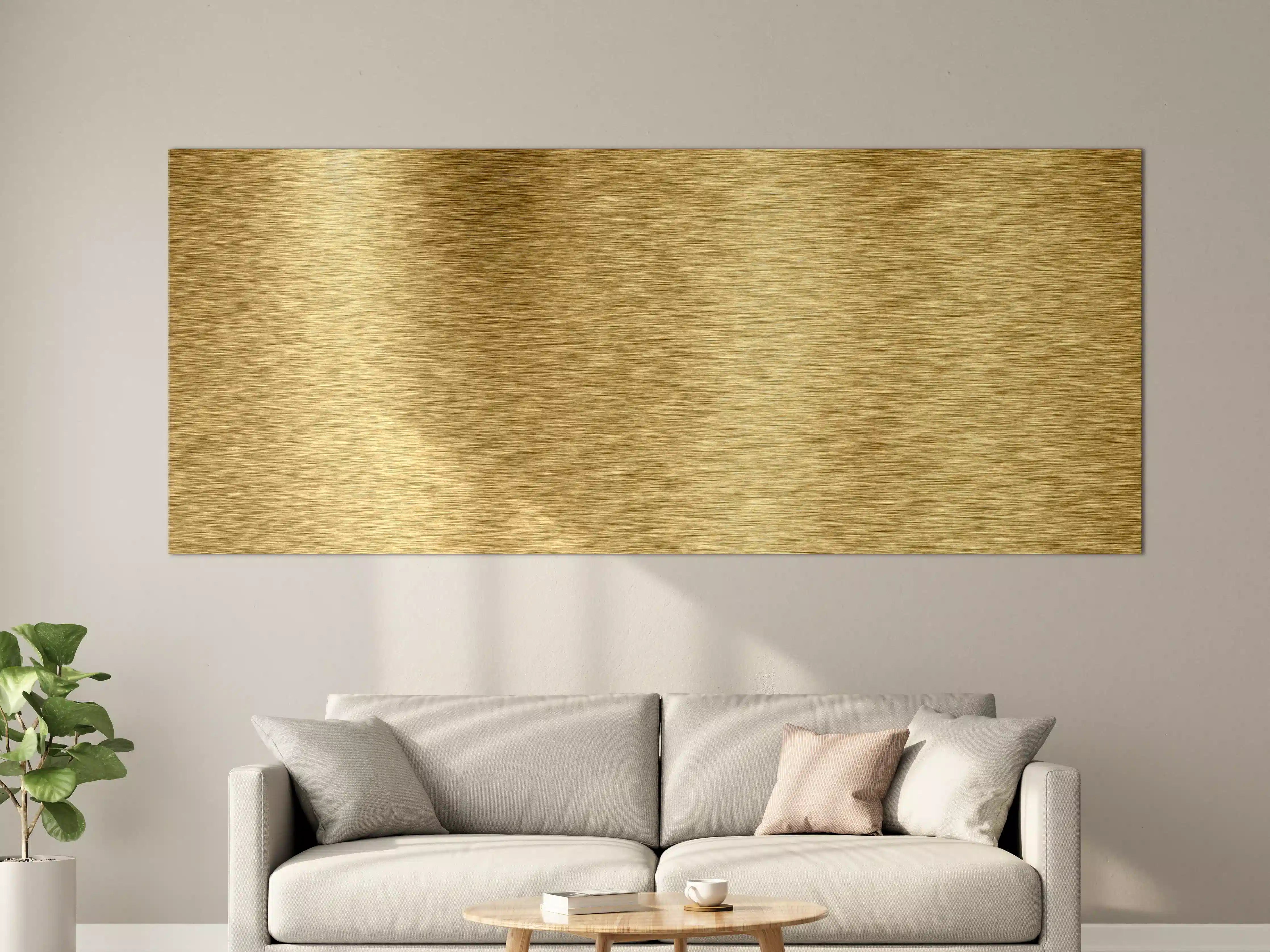 Große Wandbilder - Gebürstetes Gold