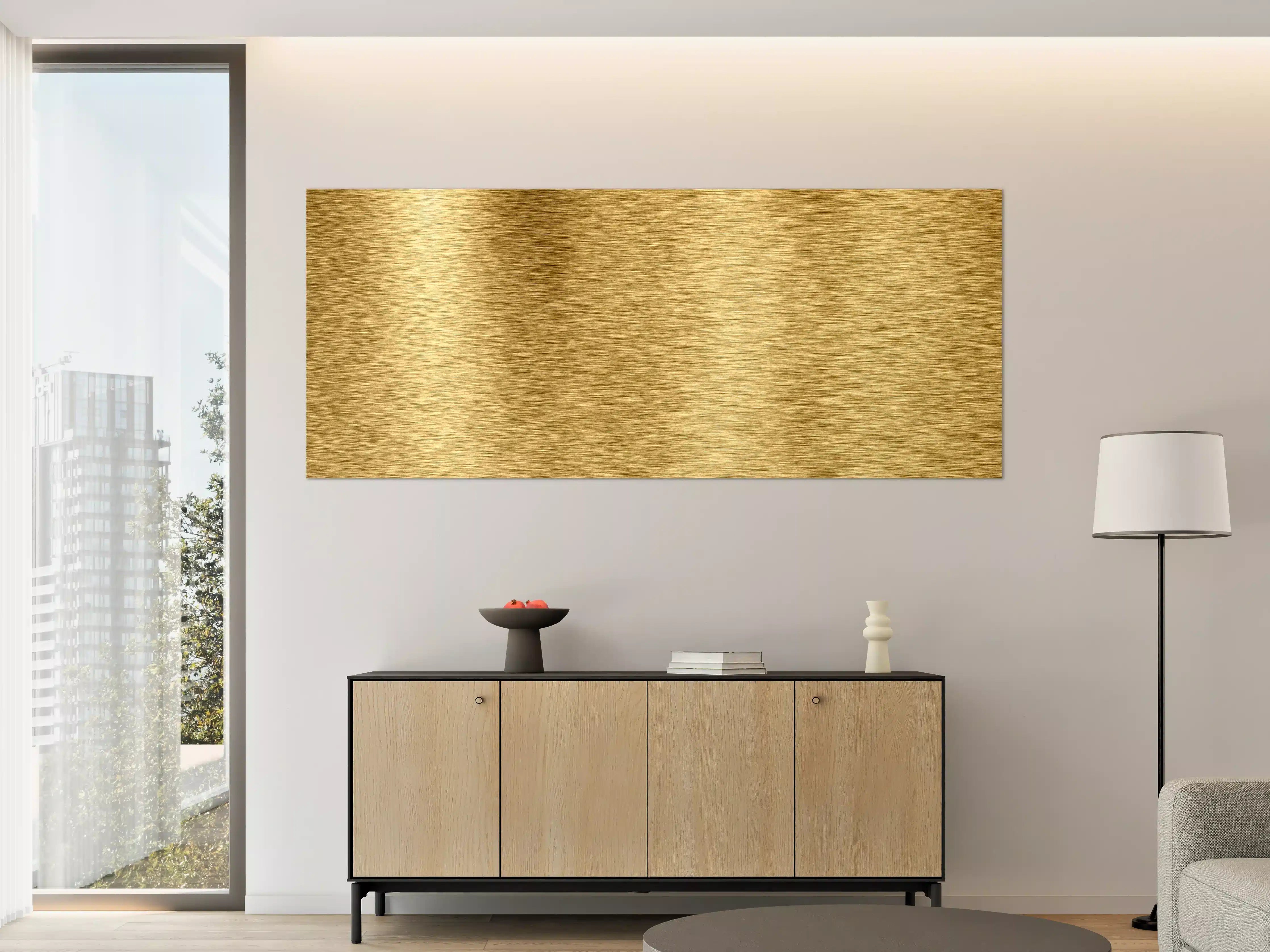 Große Wandbilder - Gebürstetes Gold