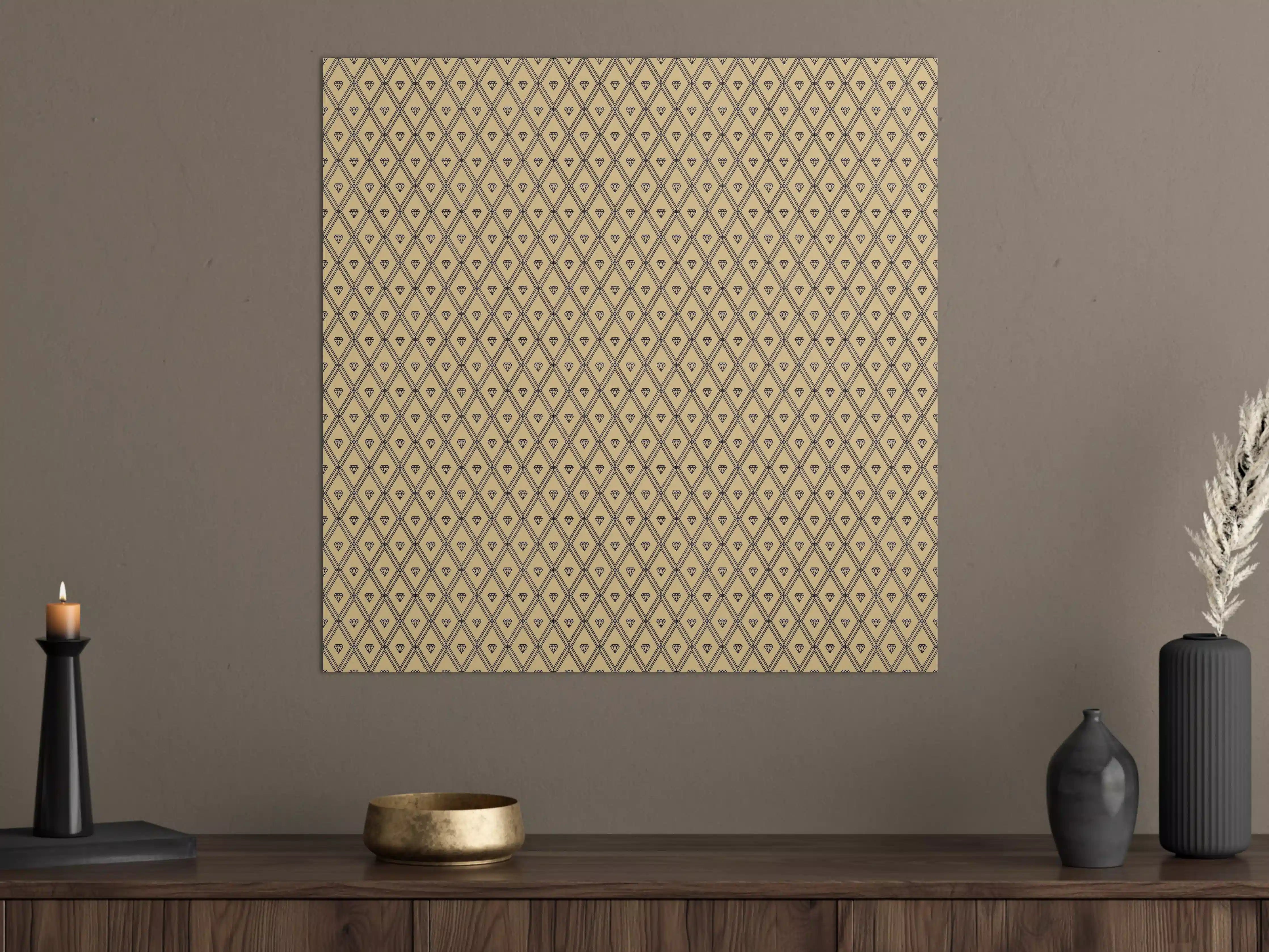 Große Wandbilder - Geometrisch-Beiges Muster Design