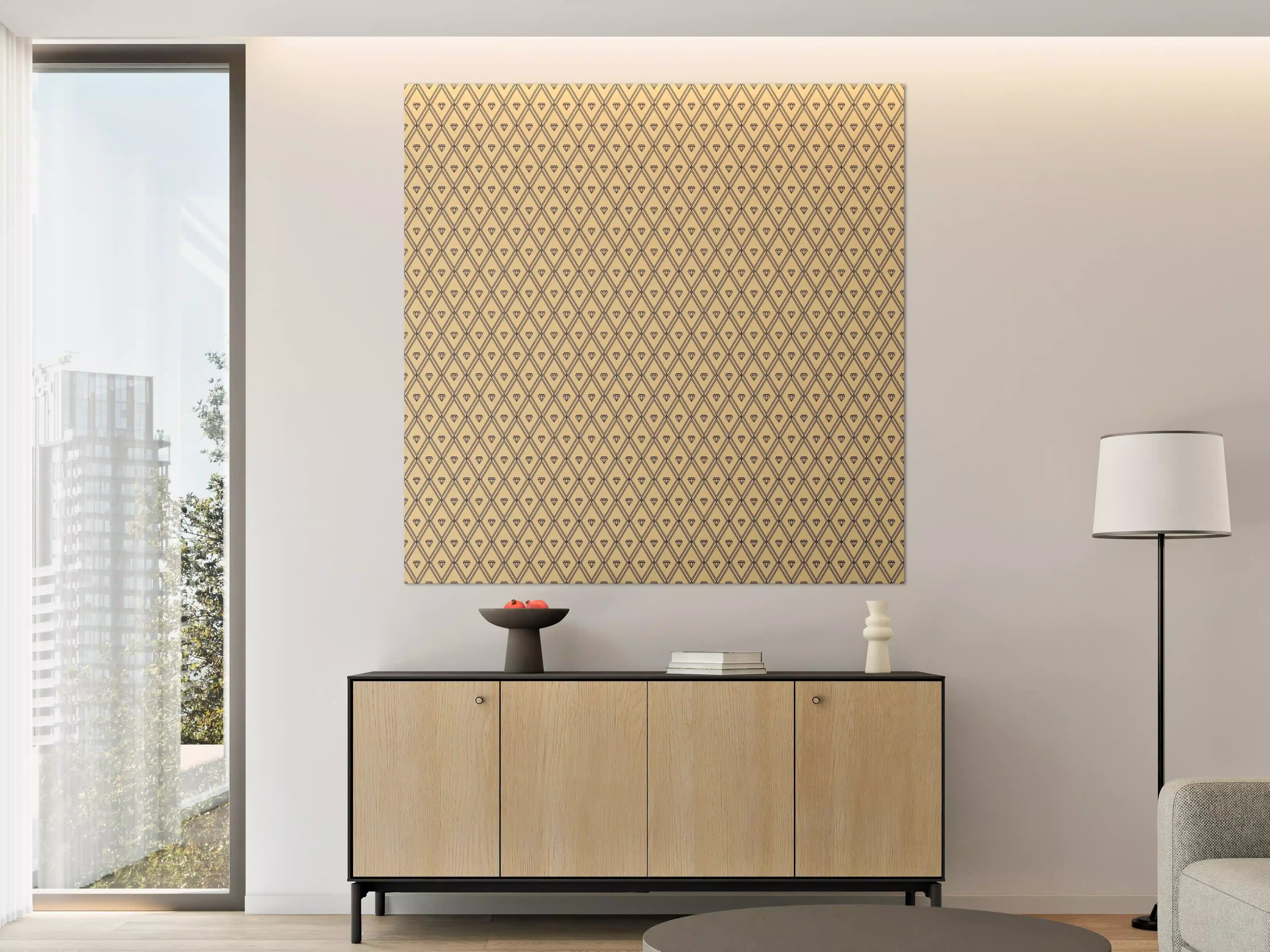 Große Wandbilder - Geometrisch-Beiges Muster Design