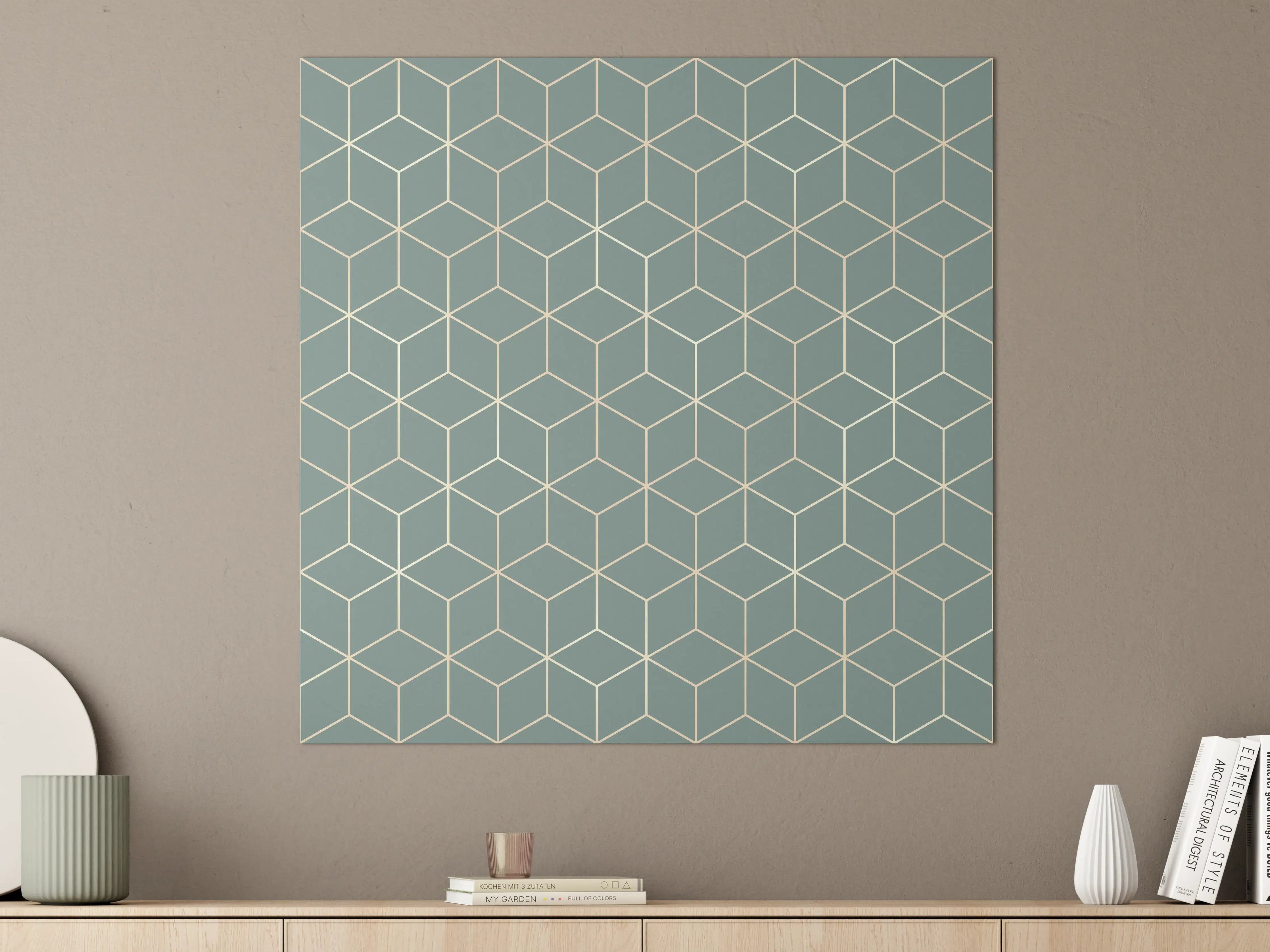Große Wandbilder - Geometrische Grau-Muster Tapete