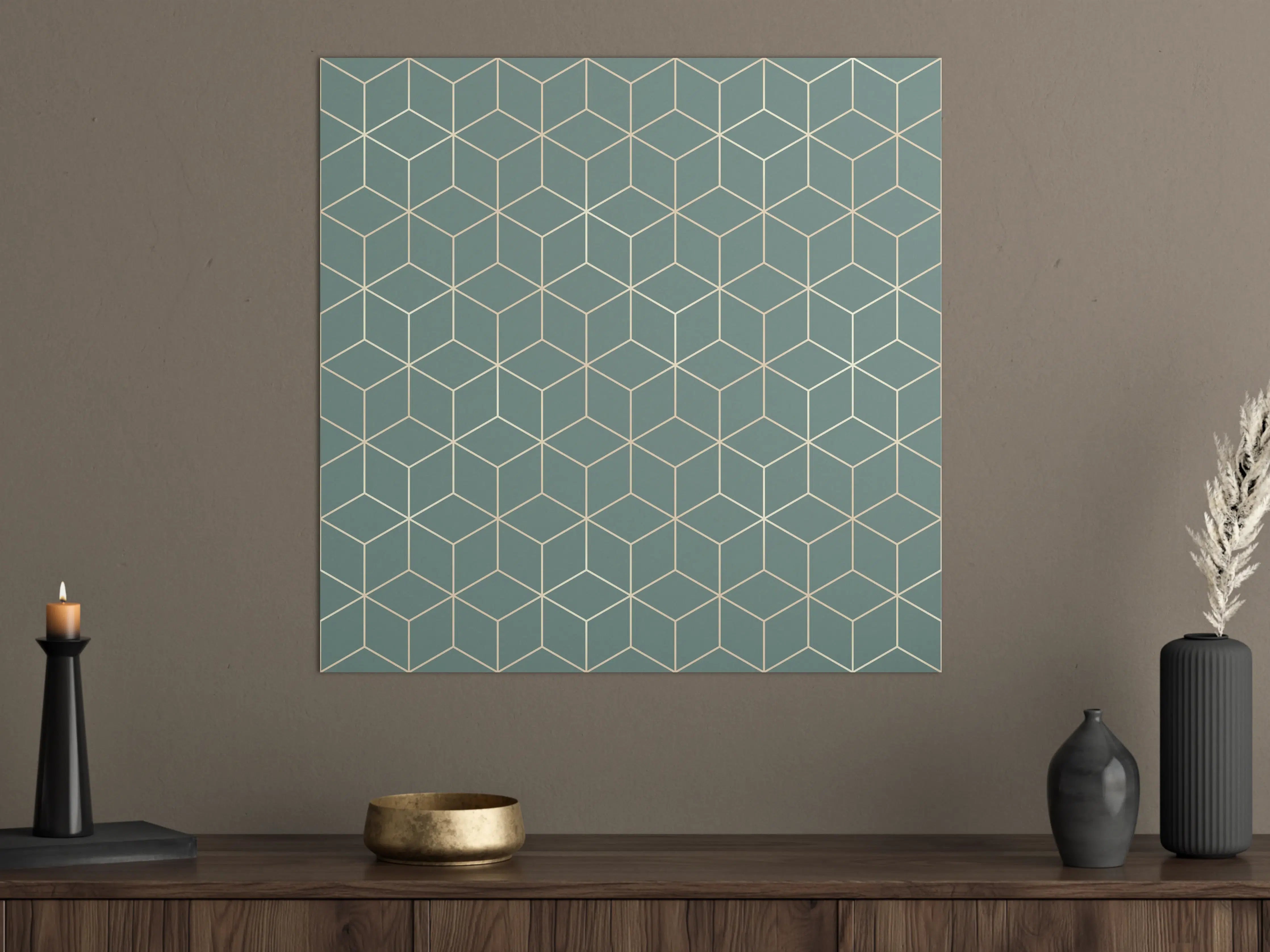Große Wandbilder - Geometrische Grau-Muster Tapete