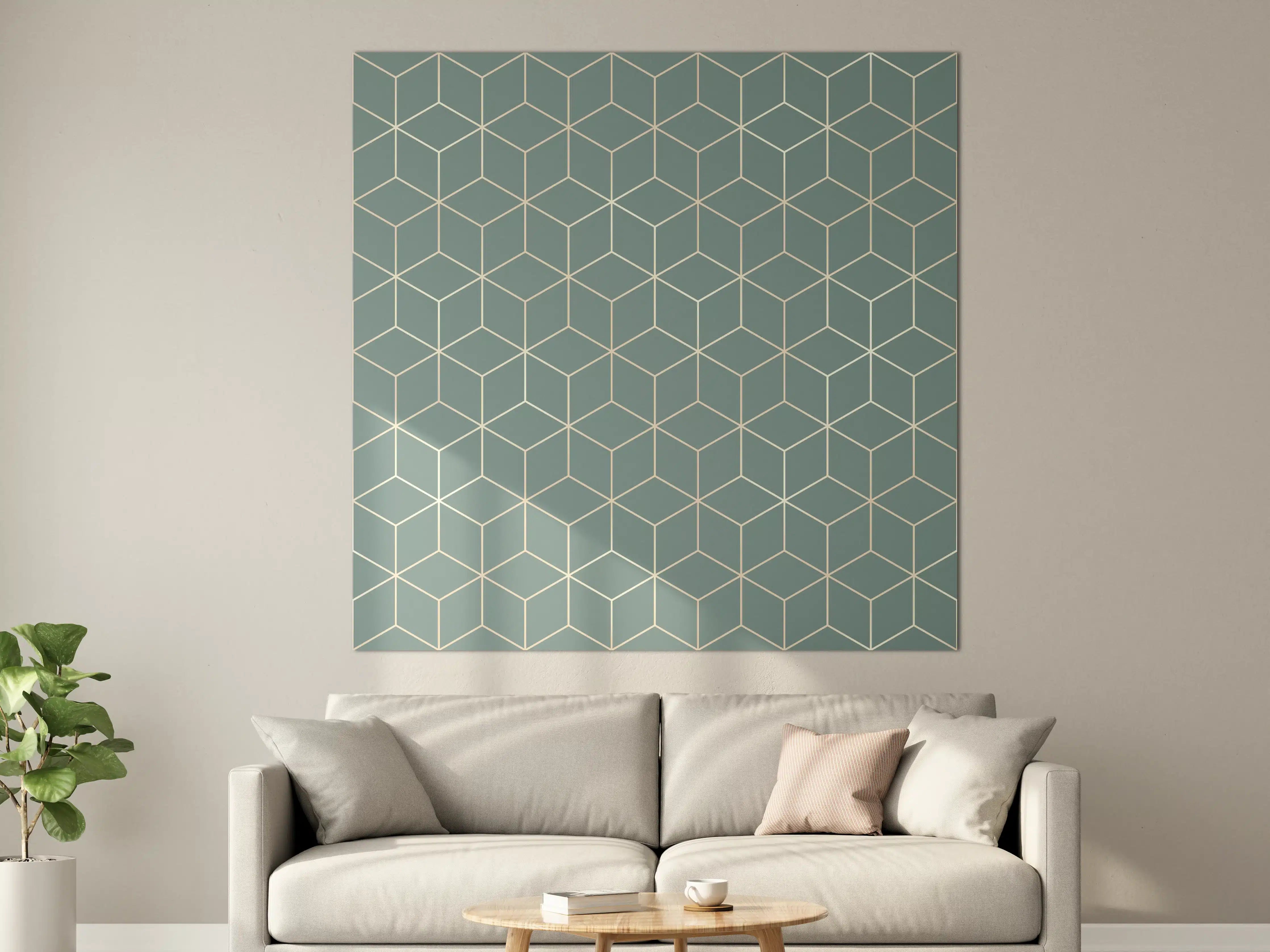 Große Wandbilder - Geometrische Grau-Muster Tapete