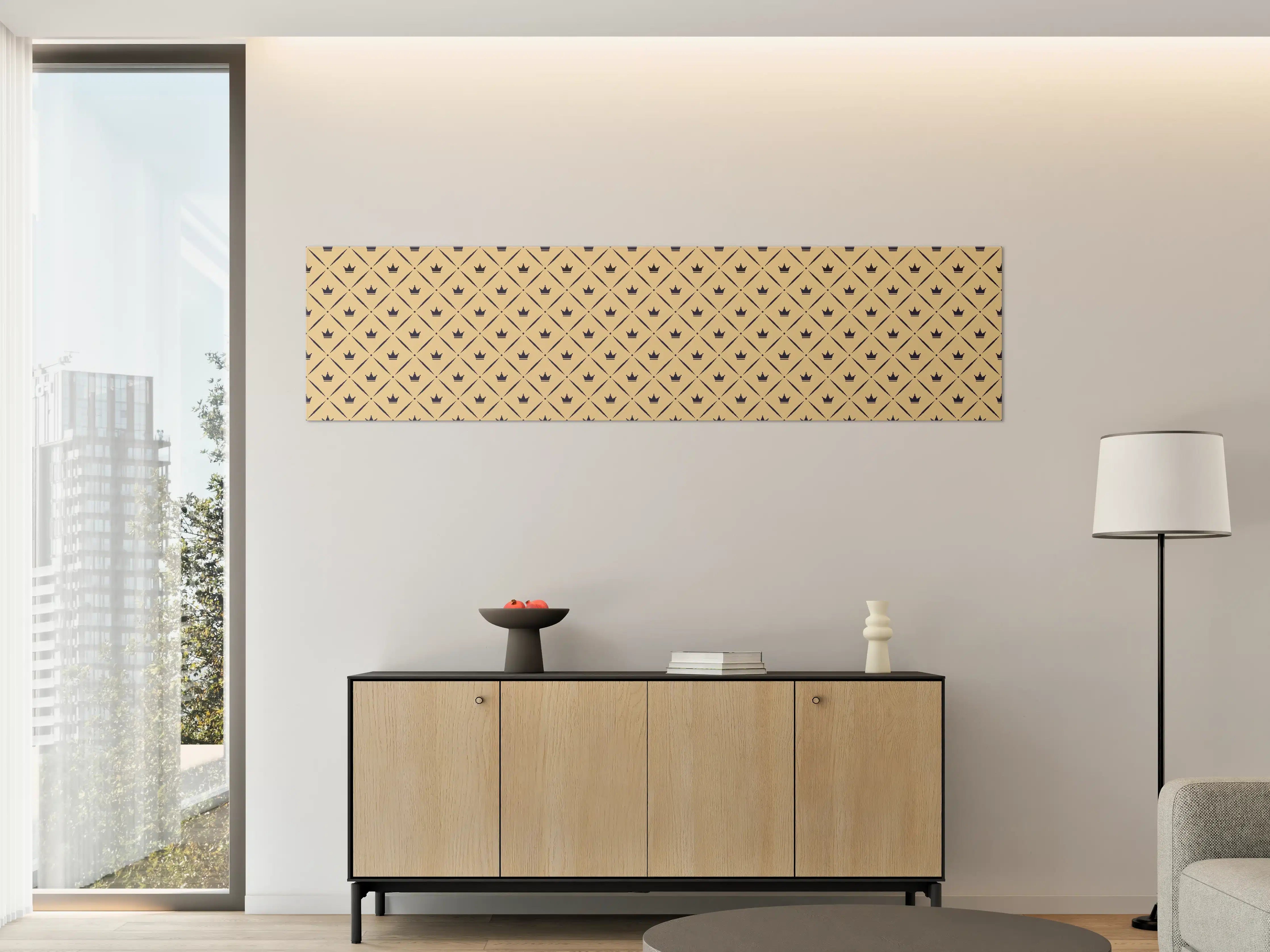 Große Wandbilder - Geometrisches Beige-Braun Muster