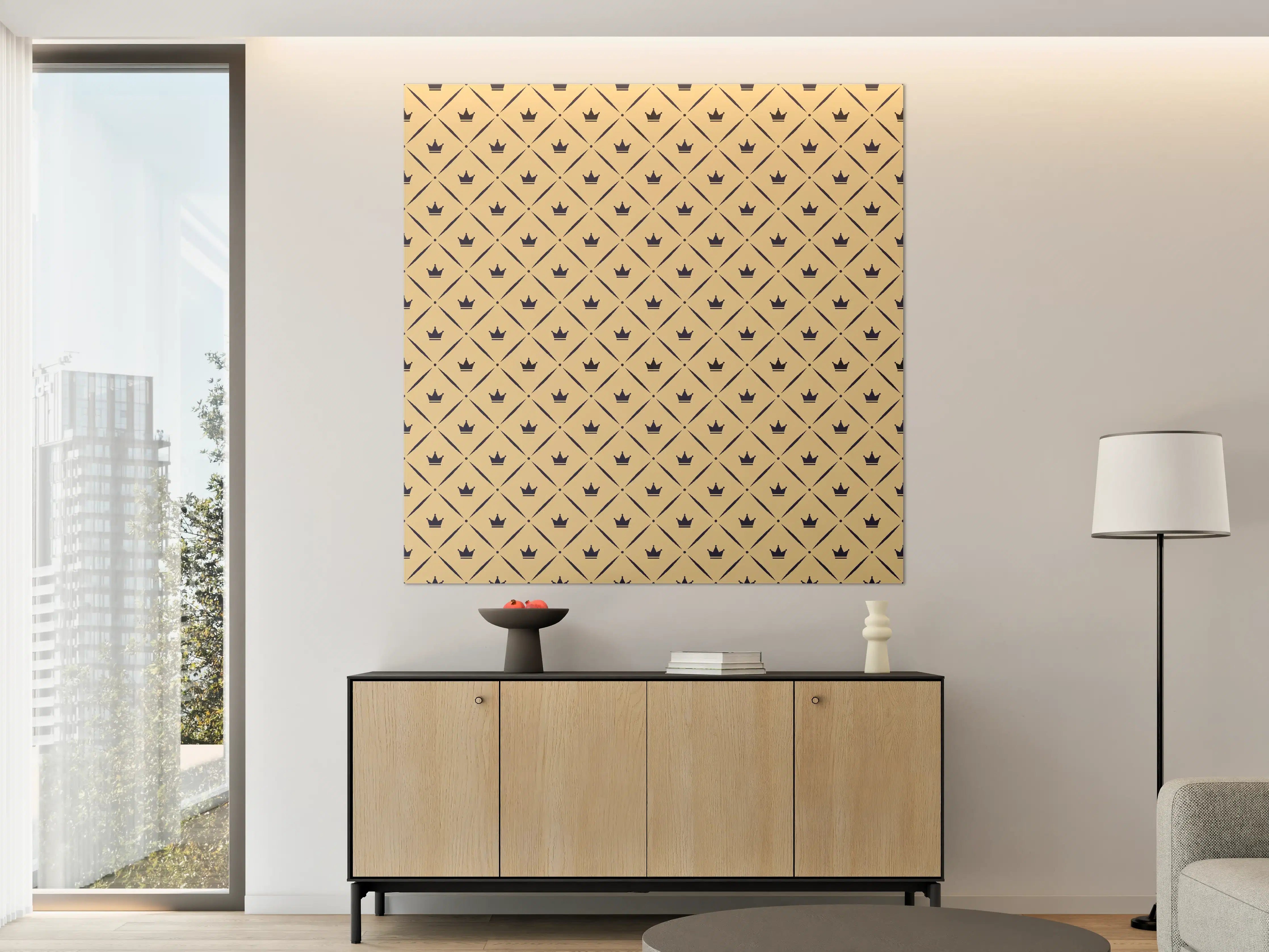 Große Wandbilder - Geometrisches Beige Muster