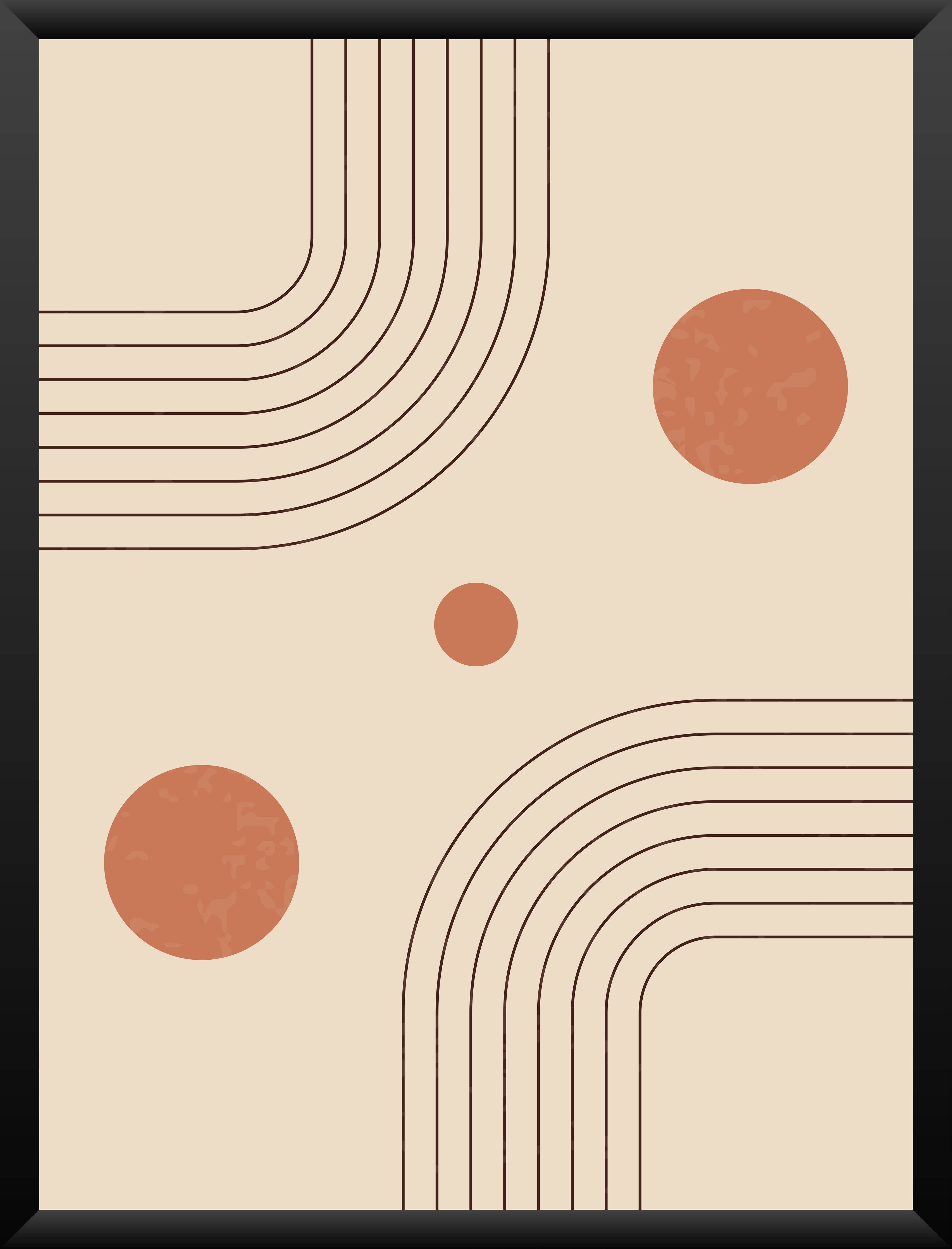 Große Wandbilder-Geometrisches Design mit erdigen Tönen