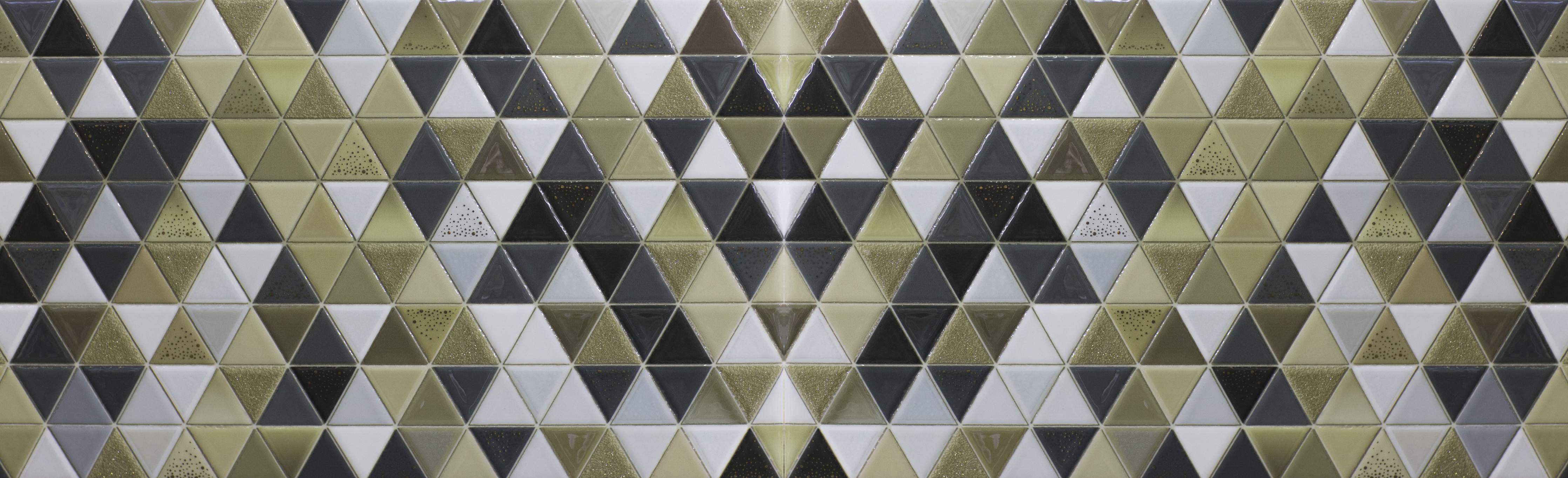 Große Wandbilder-Geometrisches Fliesenmuster Schwarz Weiß Gold
