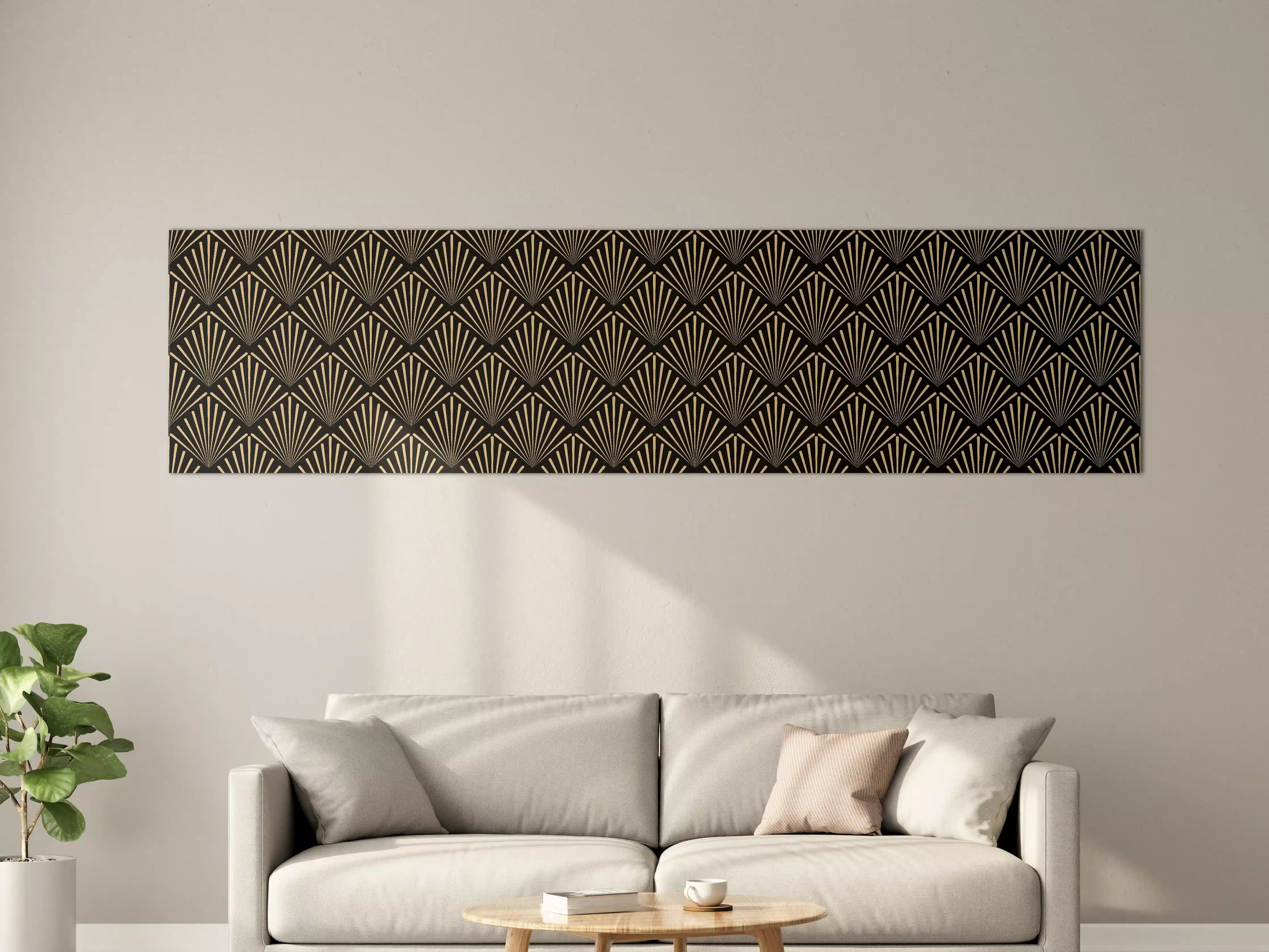 Große Wandbilder - Geometrisches Goldmuster