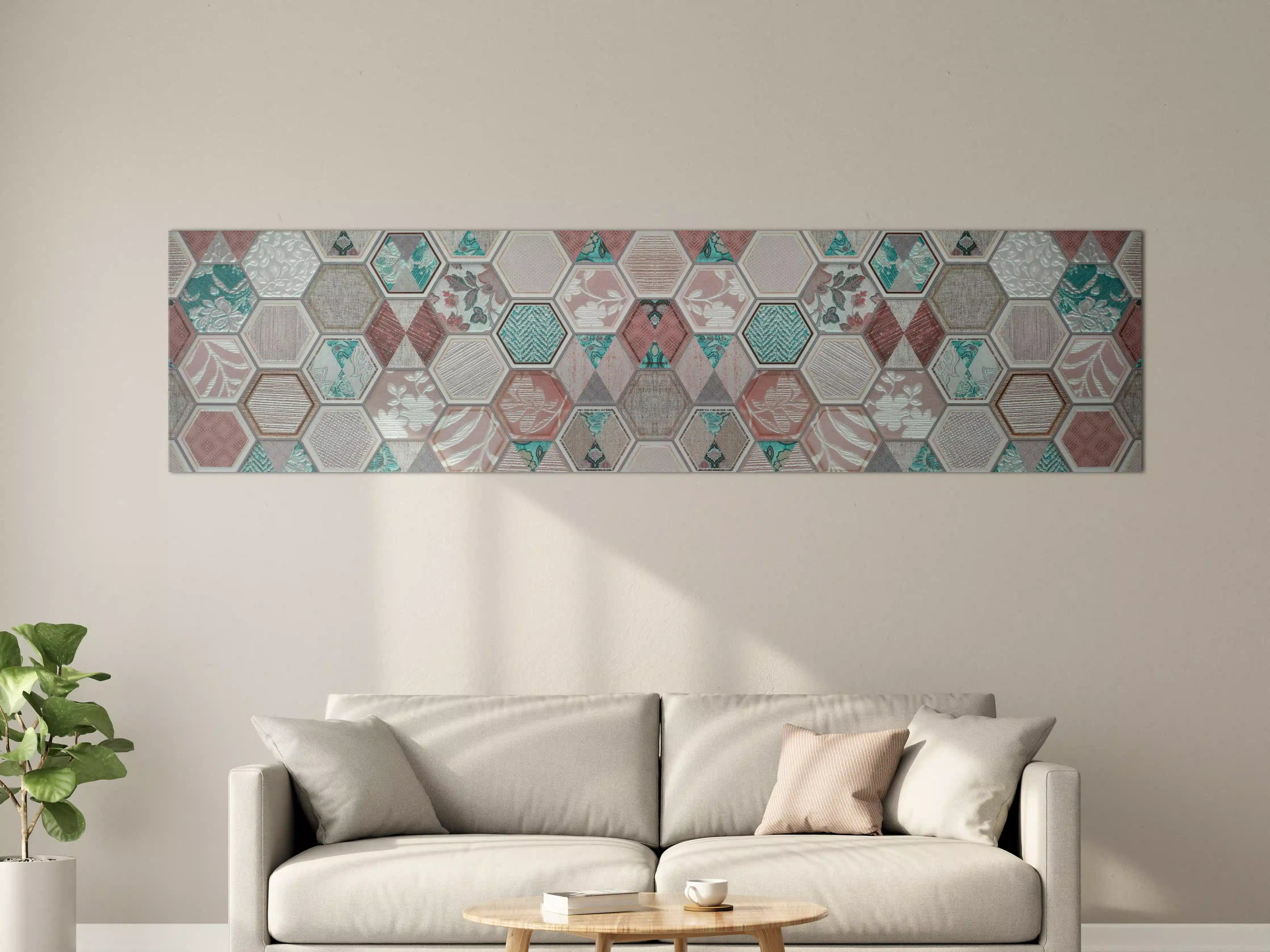 Große Wandbilder - Geometrisches Muster Pastell