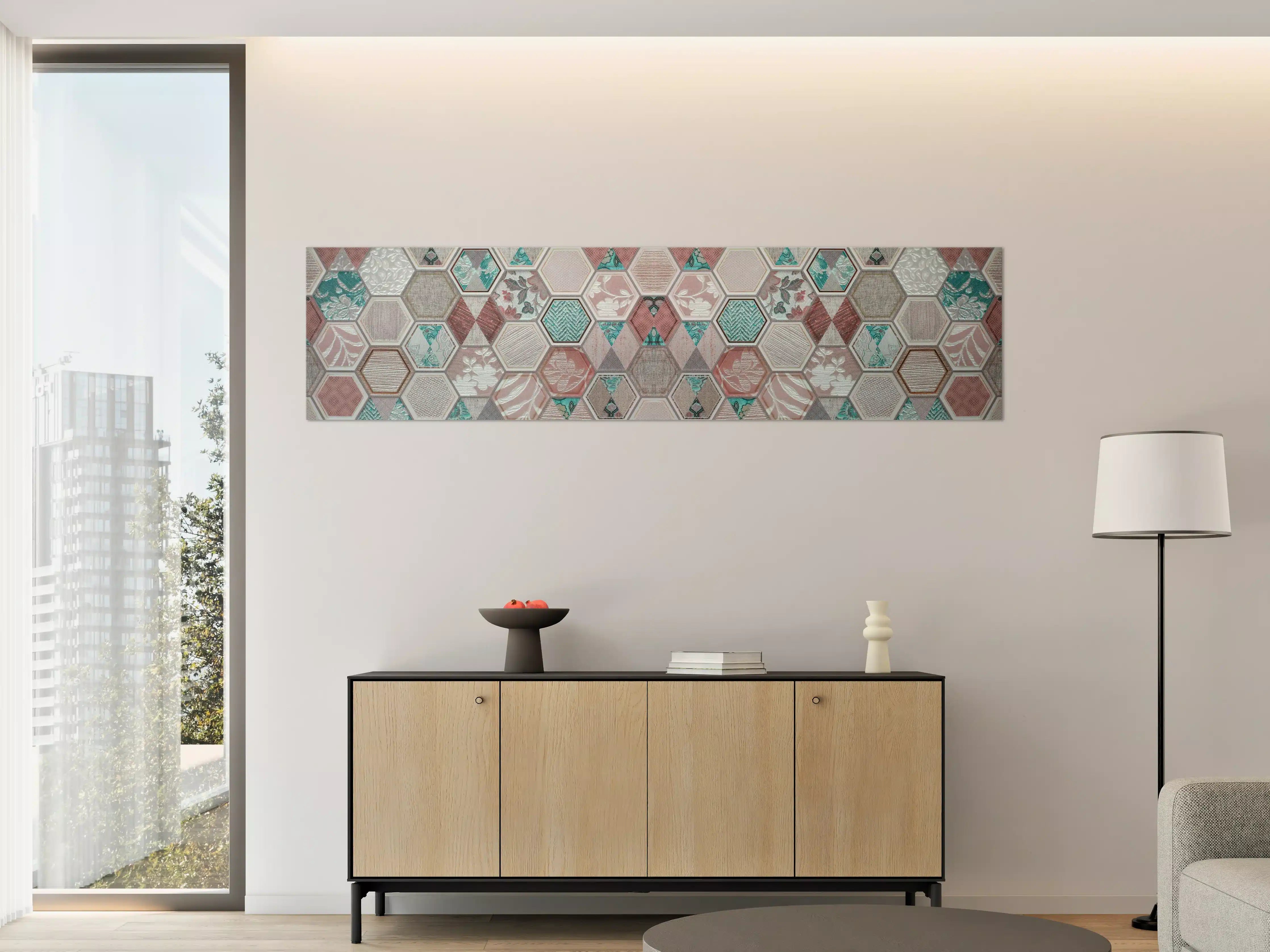 Große Wandbilder - Geometrisches Muster Pastell