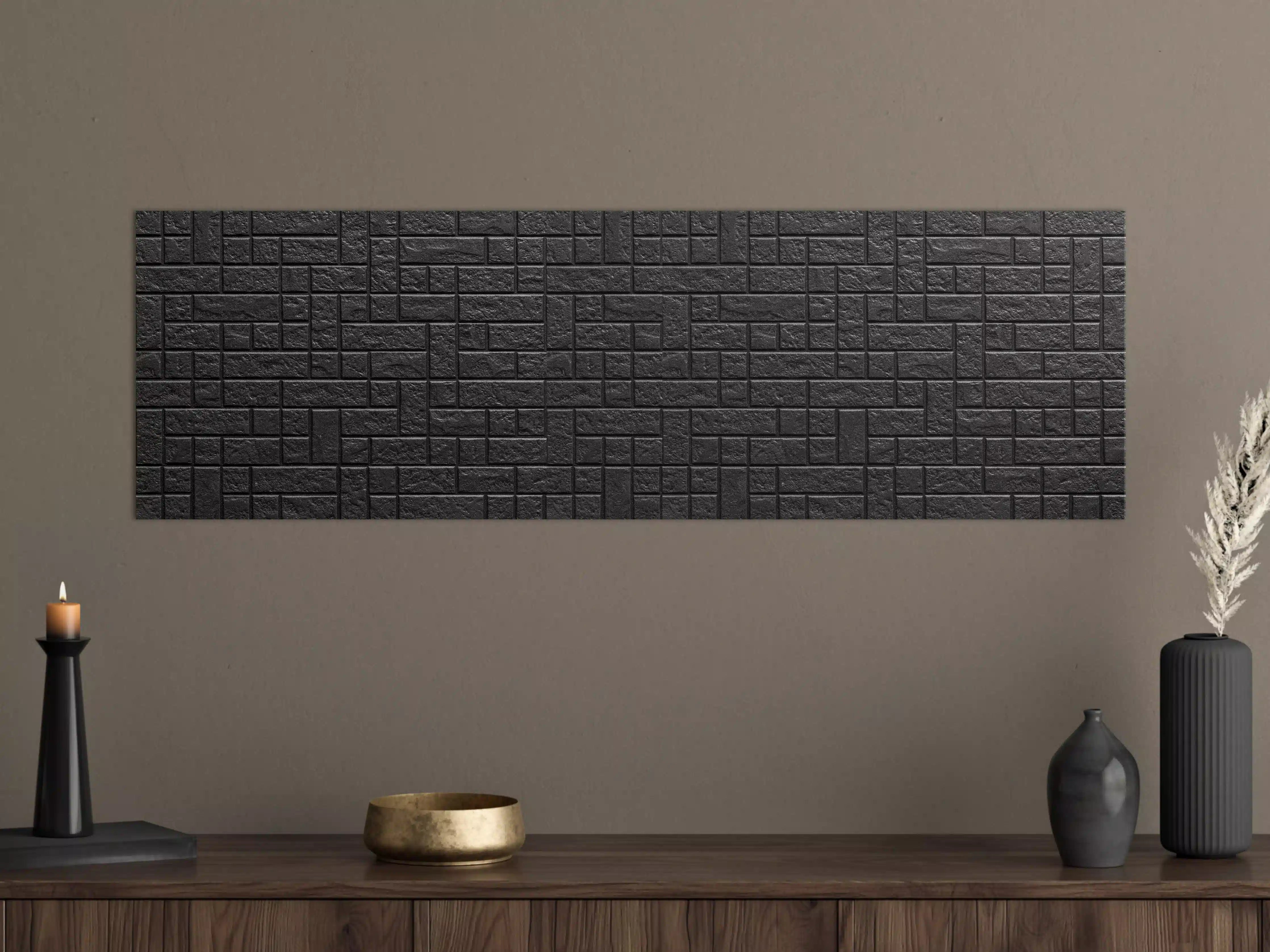 Große Wandbilder - Geometrisches dunkles Wandfliesendesign