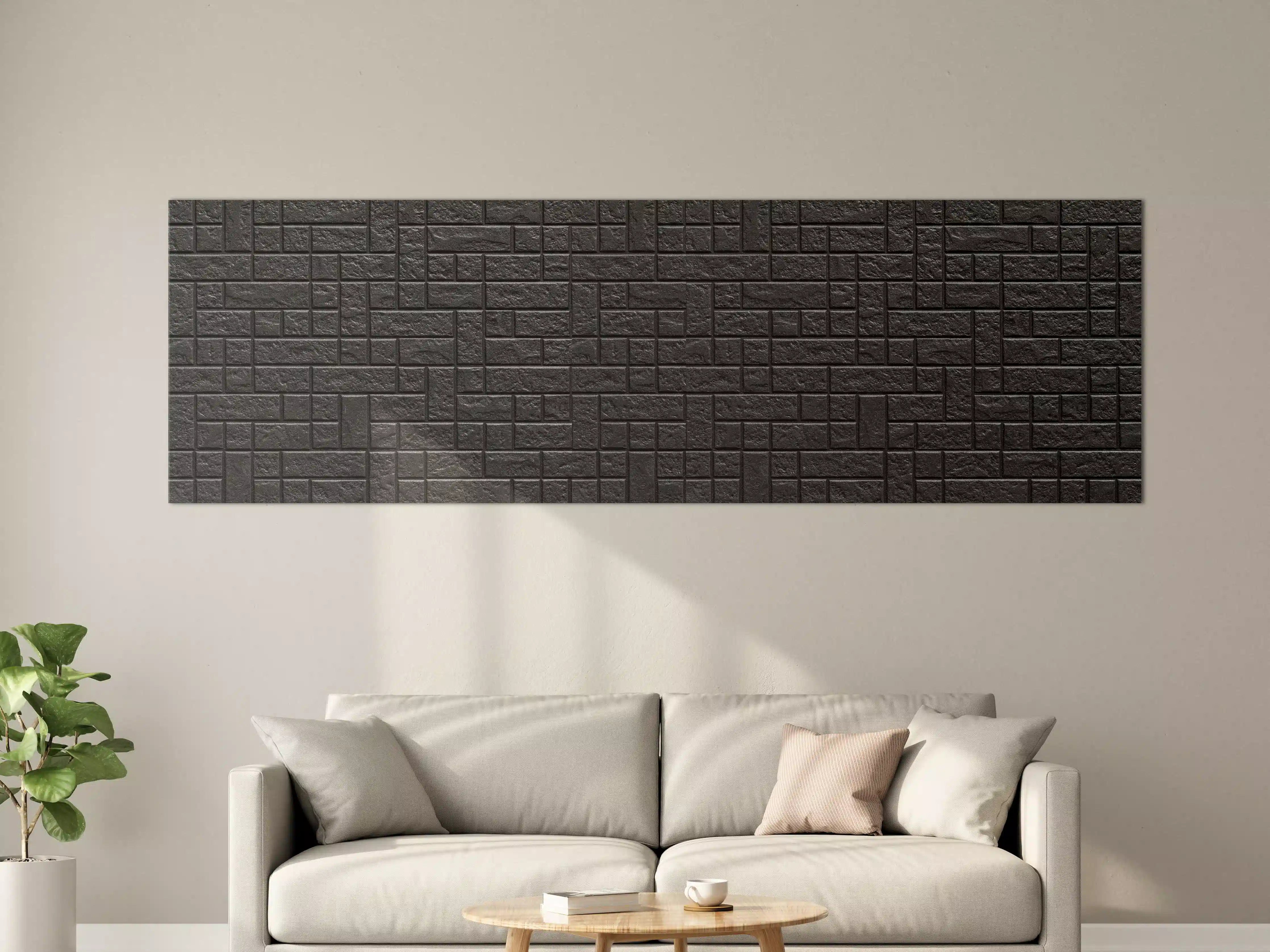 Große Wandbilder - Geometrisches dunkles Wandfliesendesign