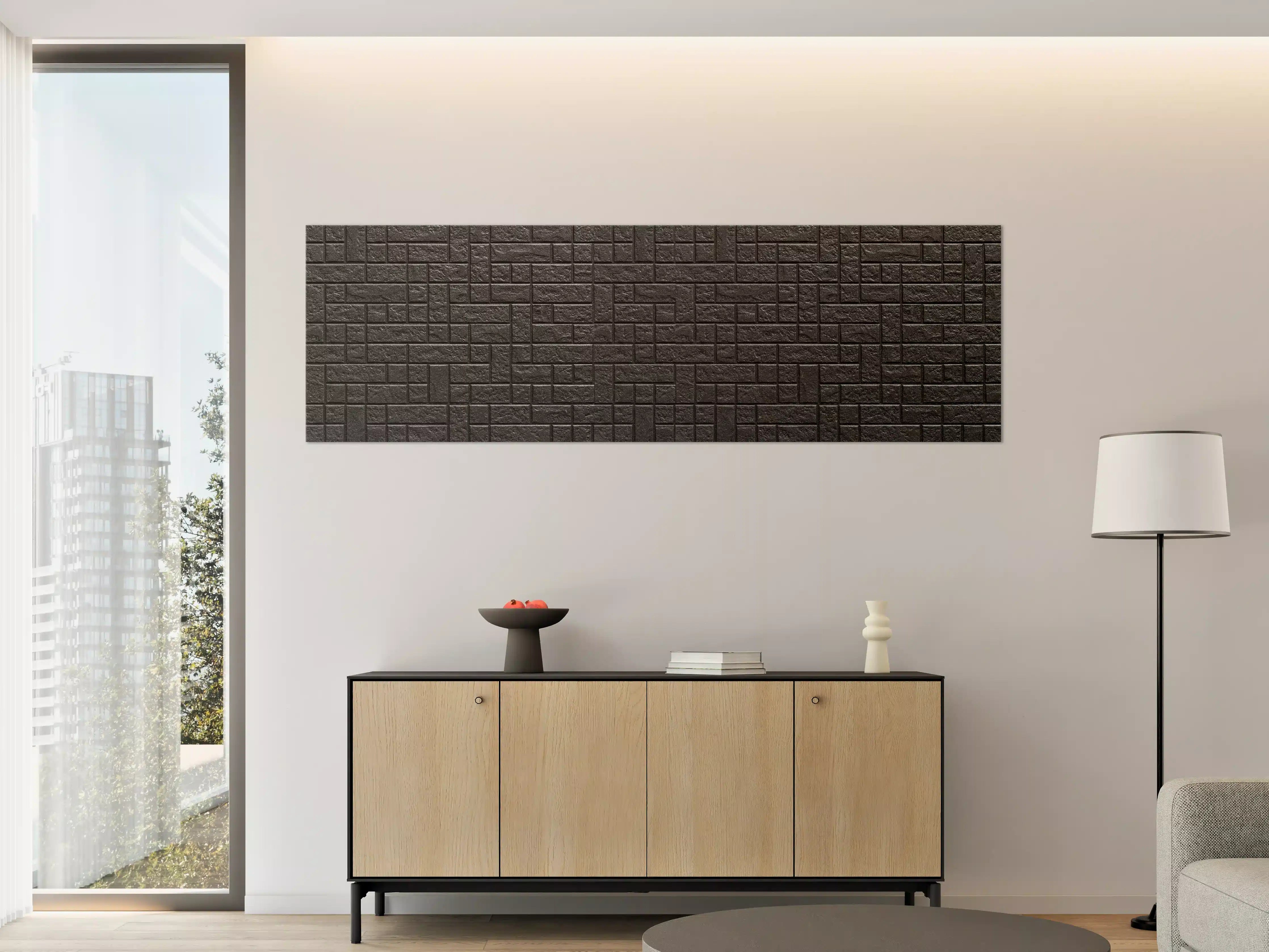 Große Wandbilder - Geometrisches dunkles Wandfliesendesign