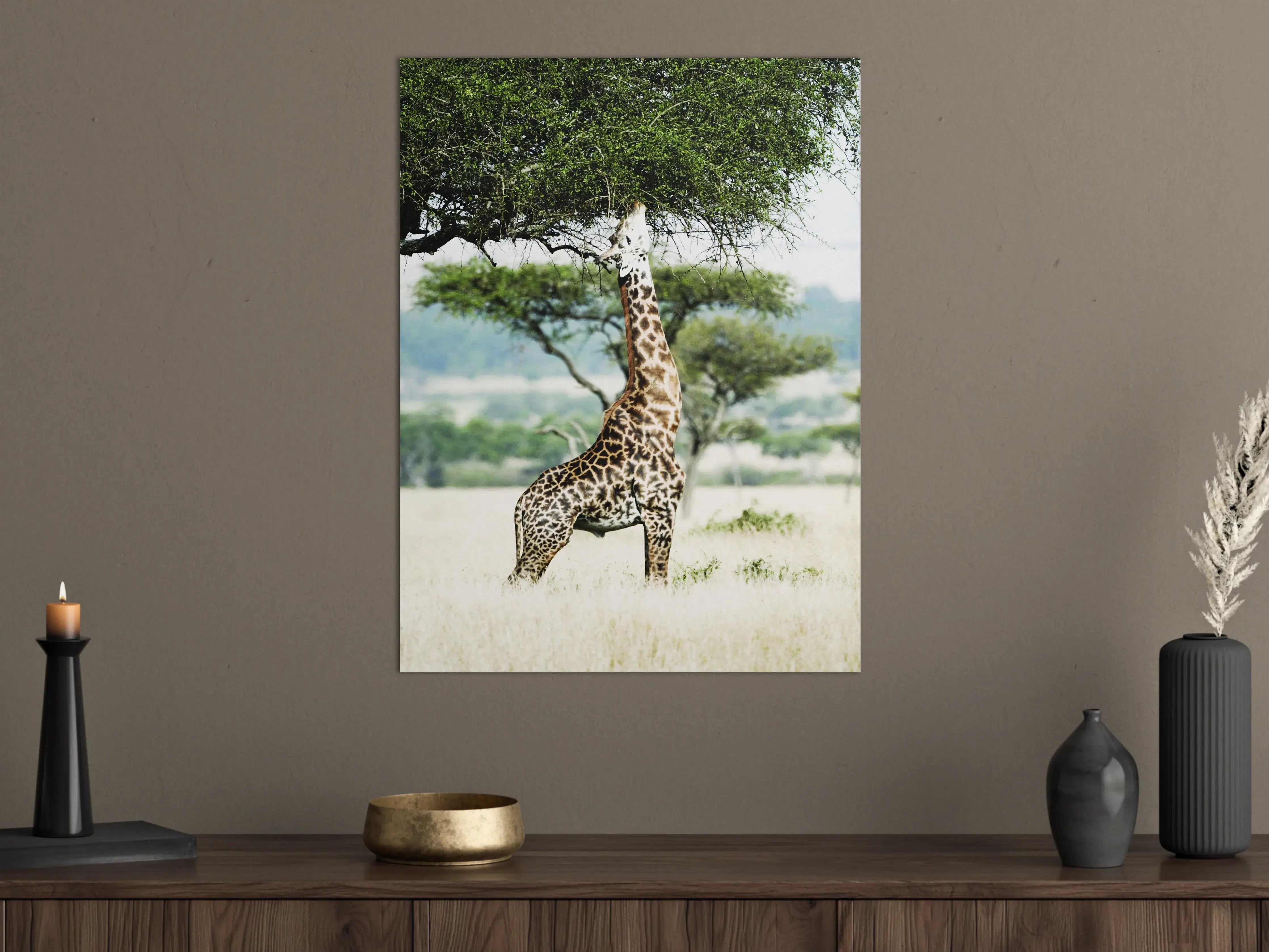 Große Wandbilder - Giraffe in der Savanne