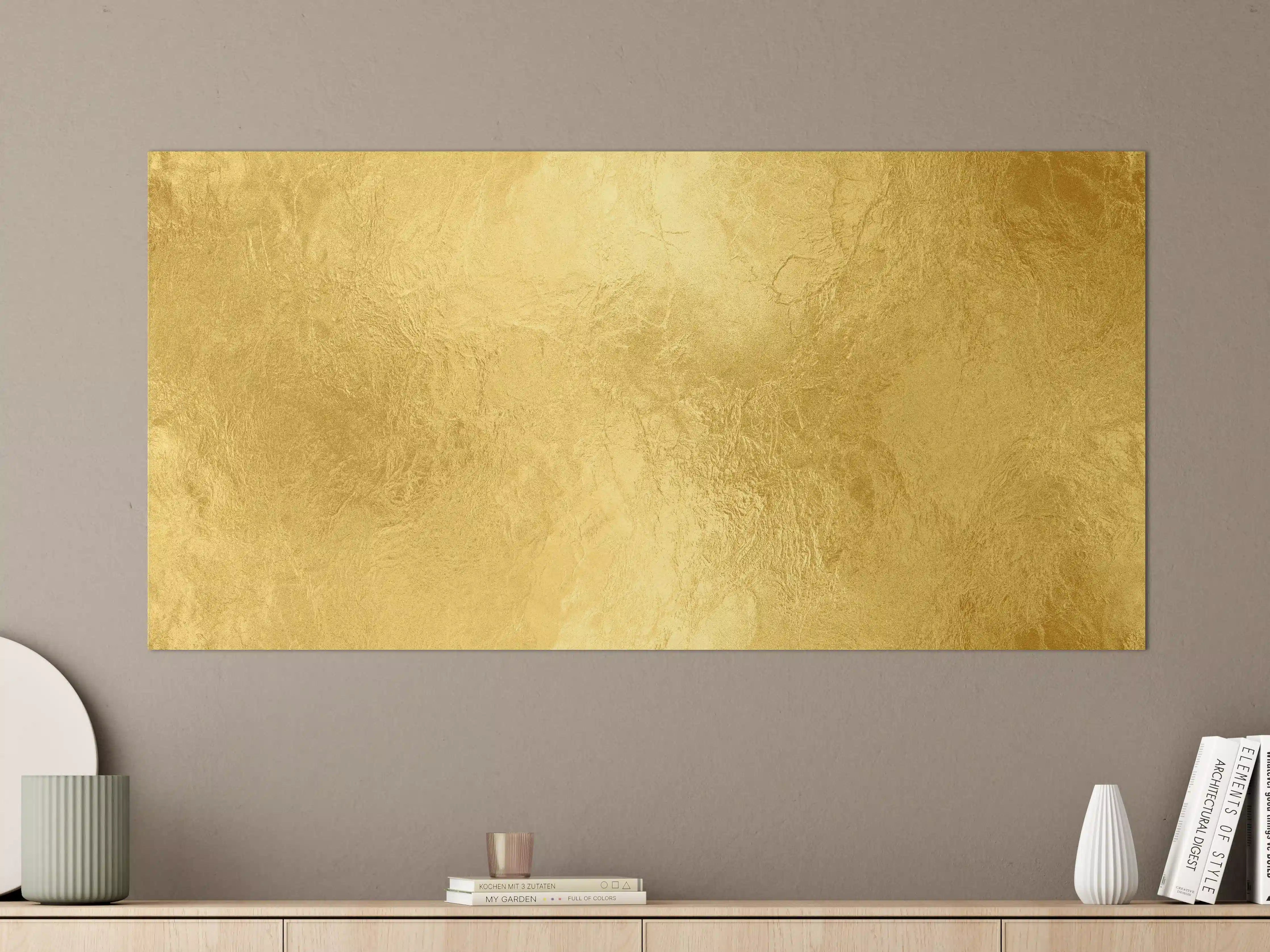 Große Wandbilder - Glänzende Blattgold Textur