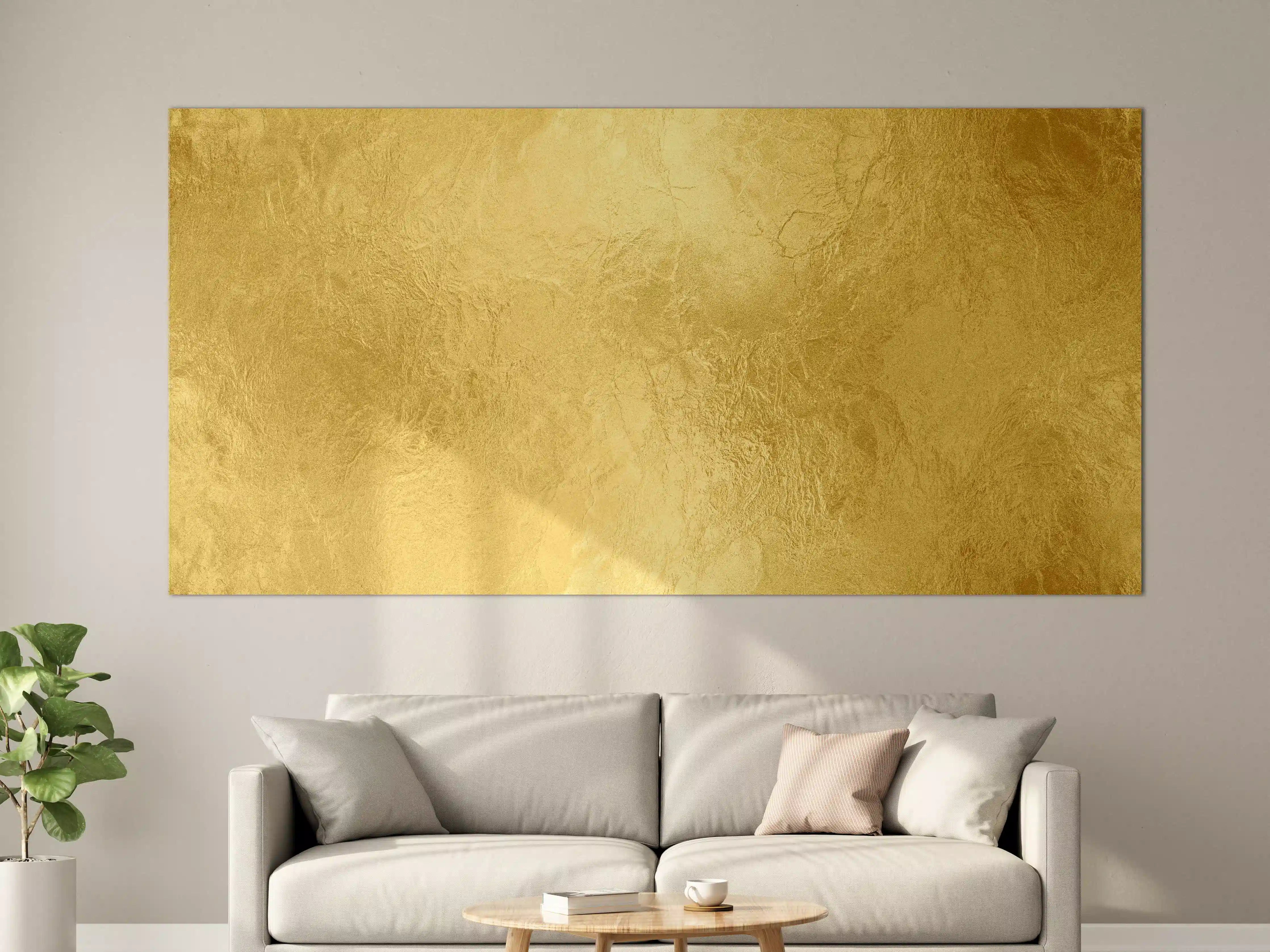Große Wandbilder - Glänzende Blattgold Textur