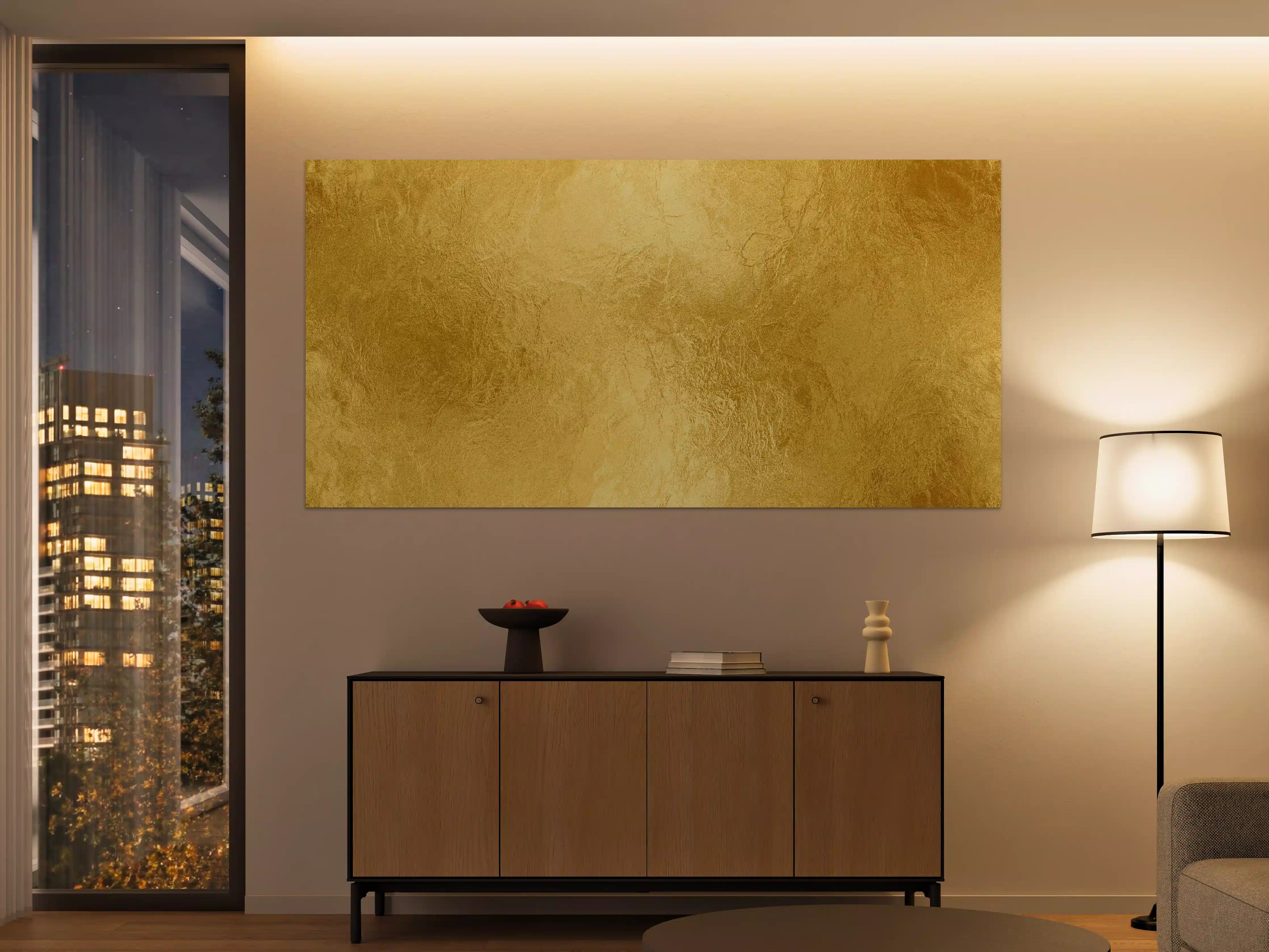 Große Wandbilder - Glänzende Blattgold Textur