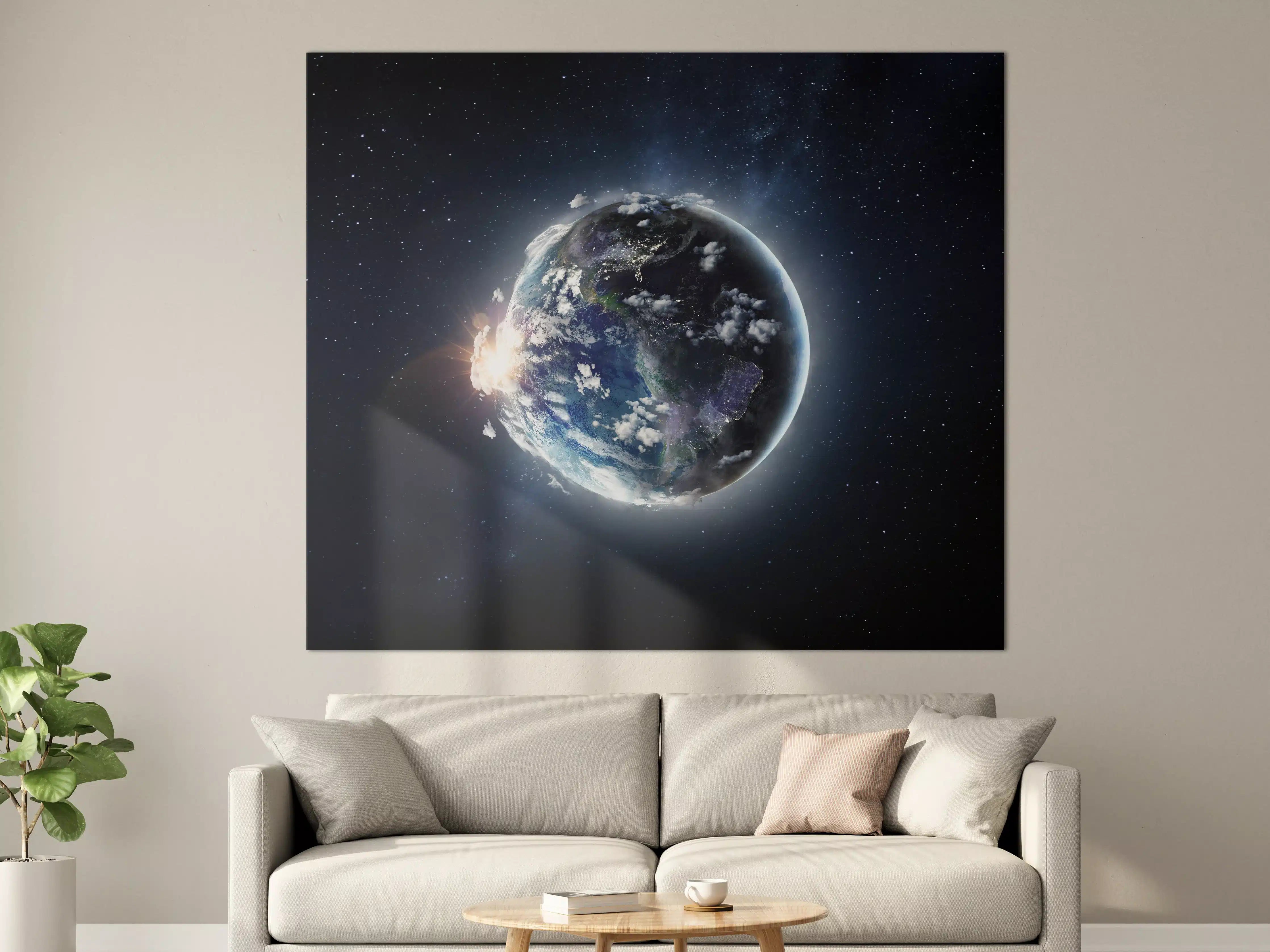 Große Wandbilder - Globus Ansicht aus dem Weltall