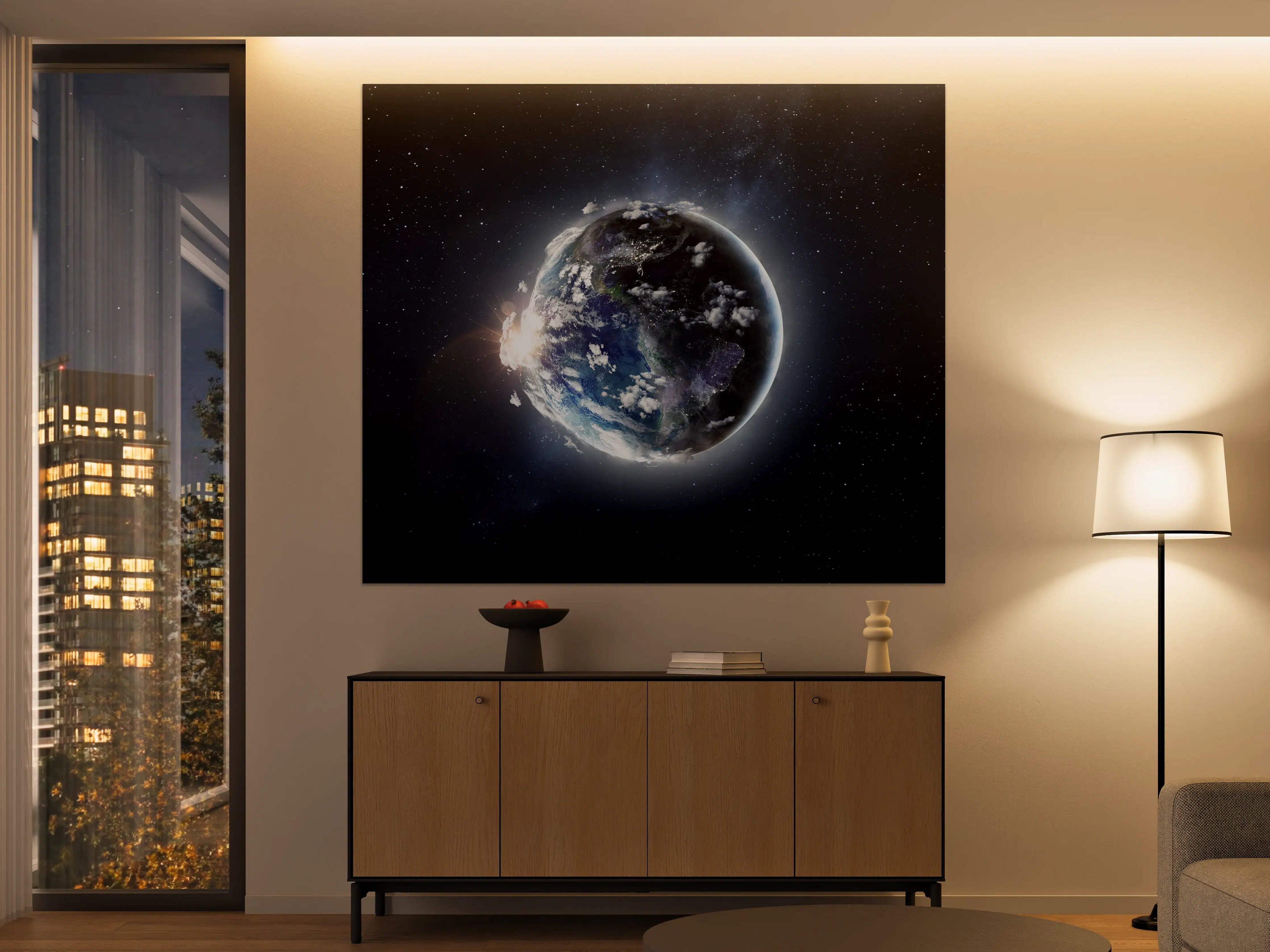Große Wandbilder - Globus Ansicht aus dem Weltall