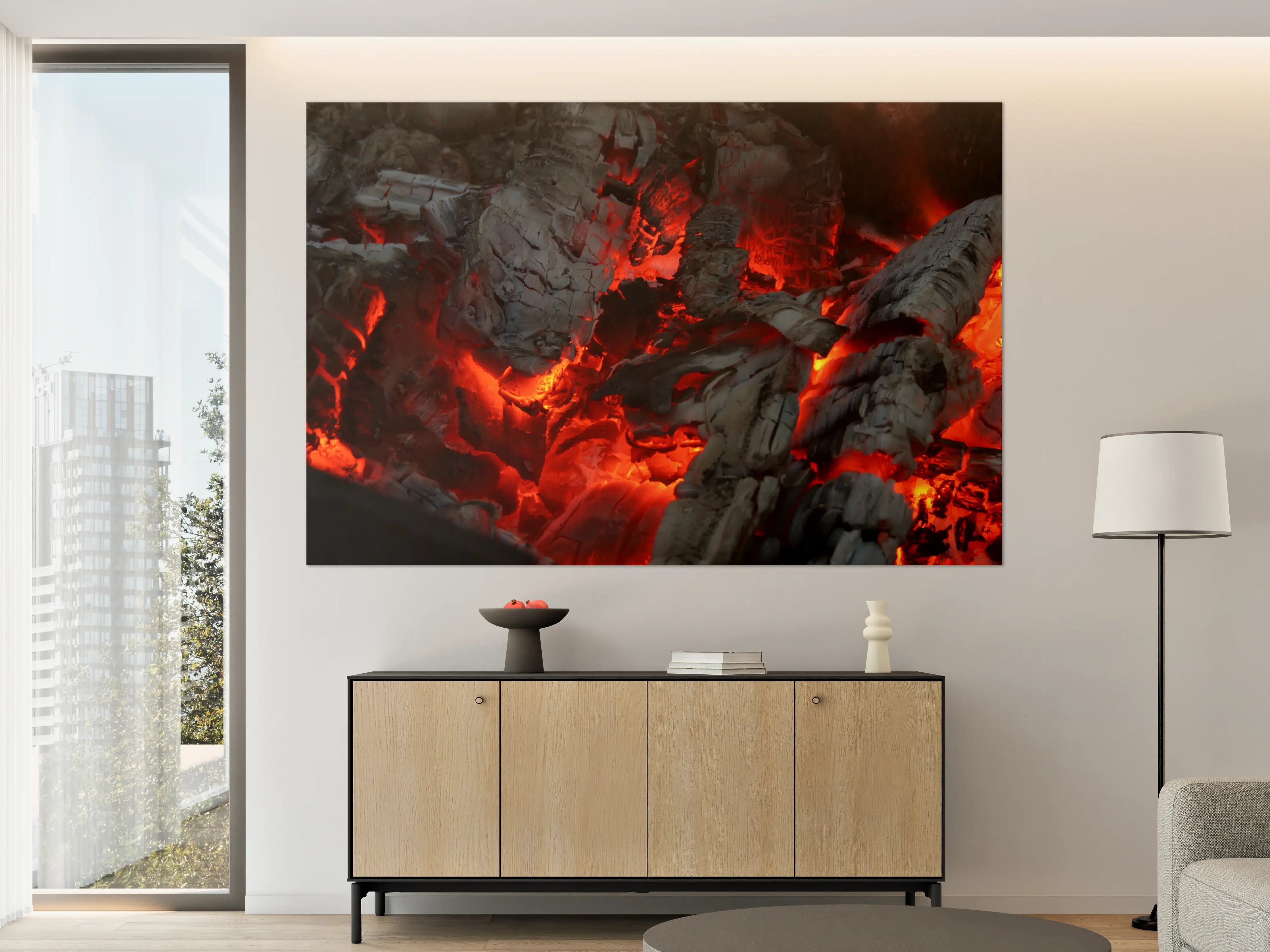 Große Wandbilder - Glühendes Feuer - Nahaufnahme