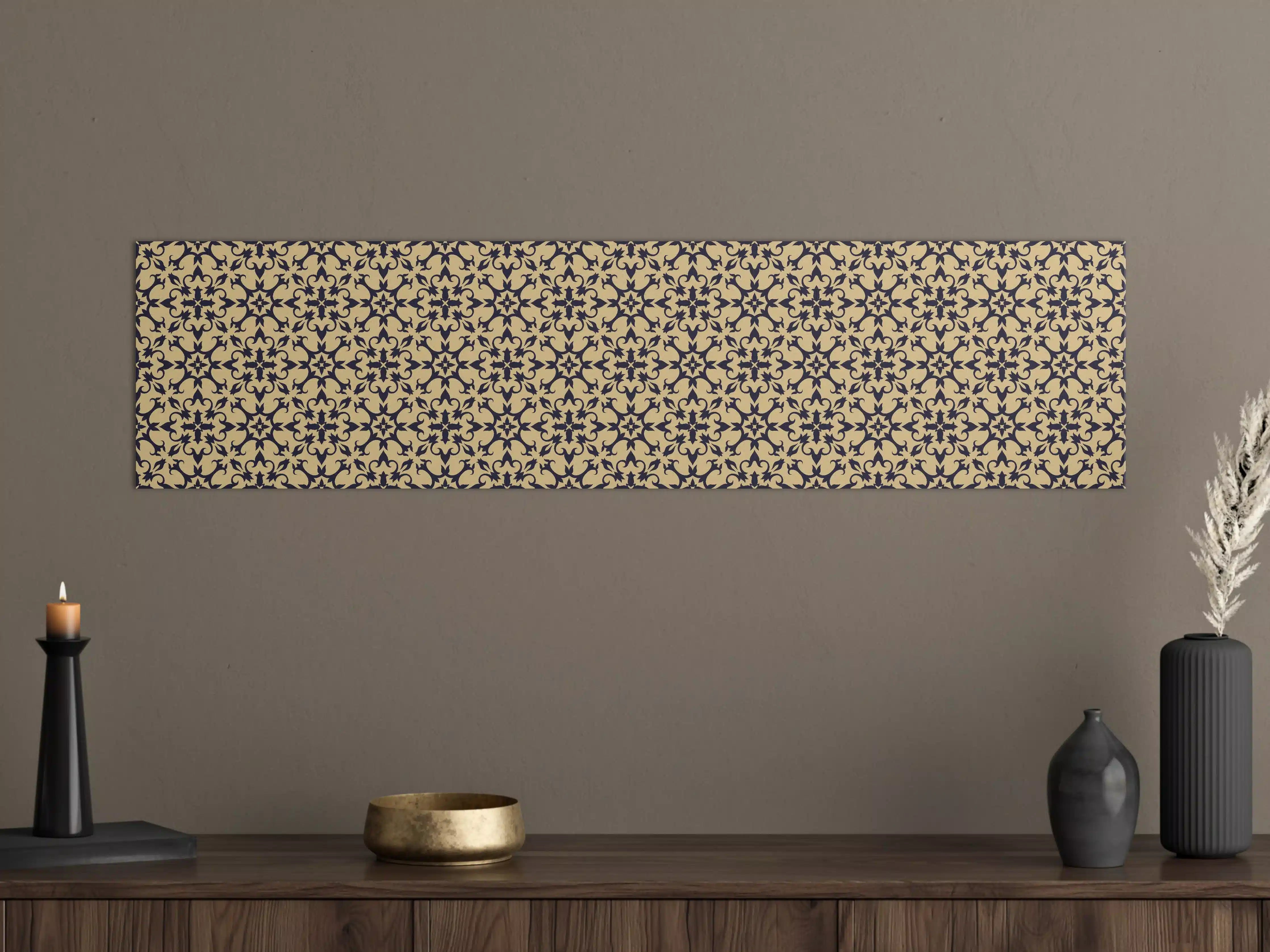 Große Wandbilder - Gold-Schwarz Geometrisches Muster