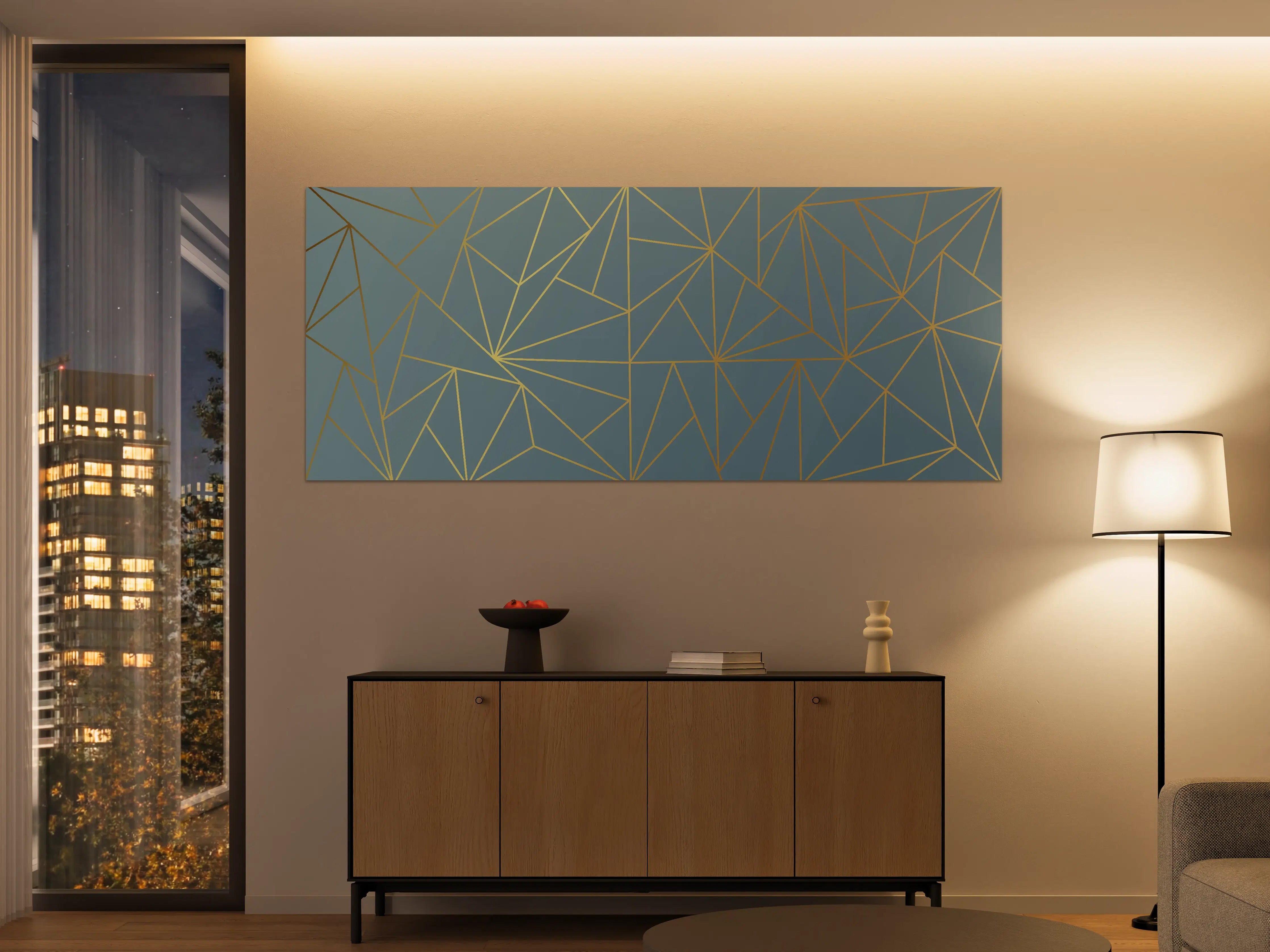 Große Wandbilder - GoldLine Geometrische Kunst