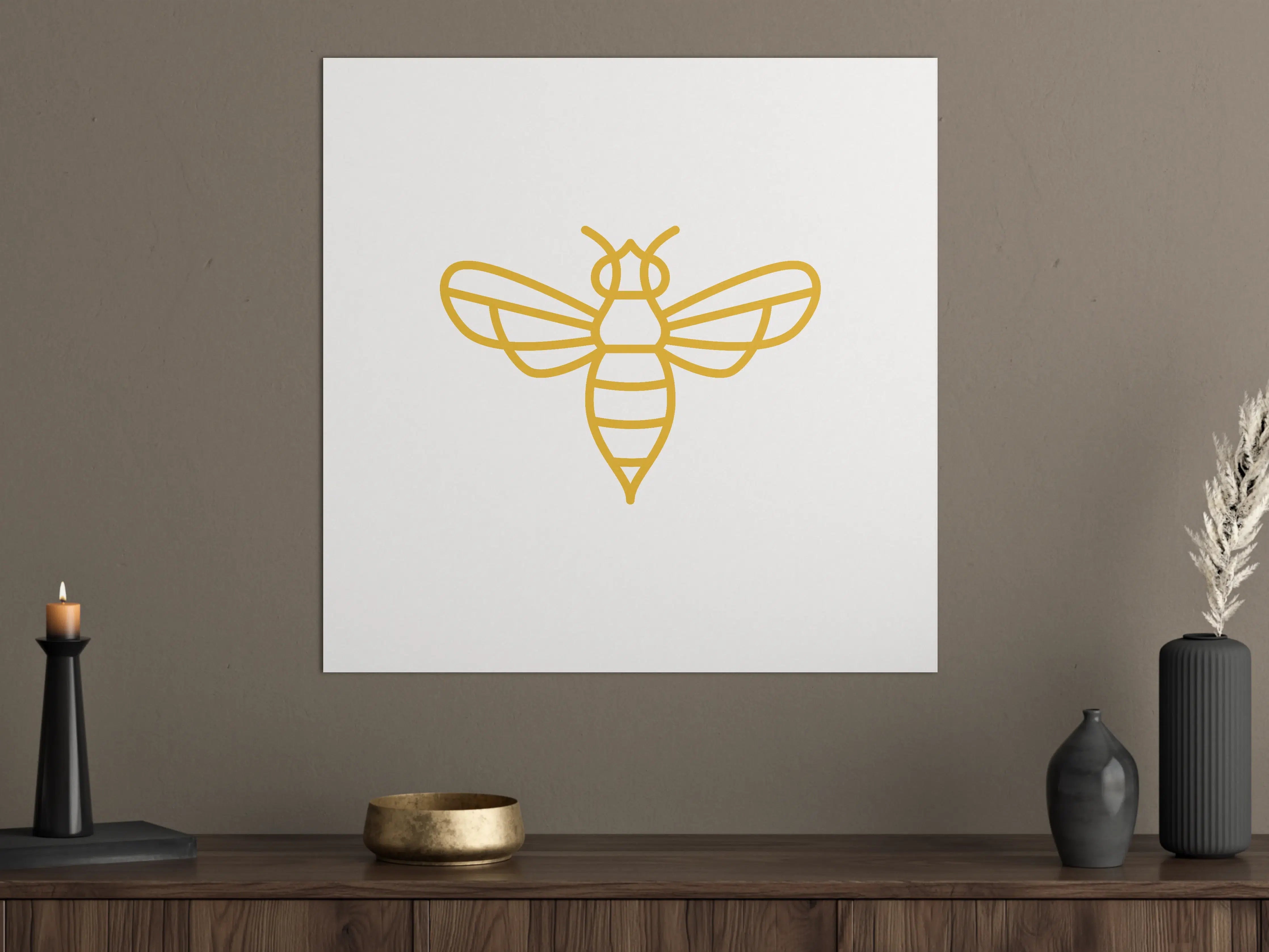 Große Wandbilder - Goldene Biene Grafik