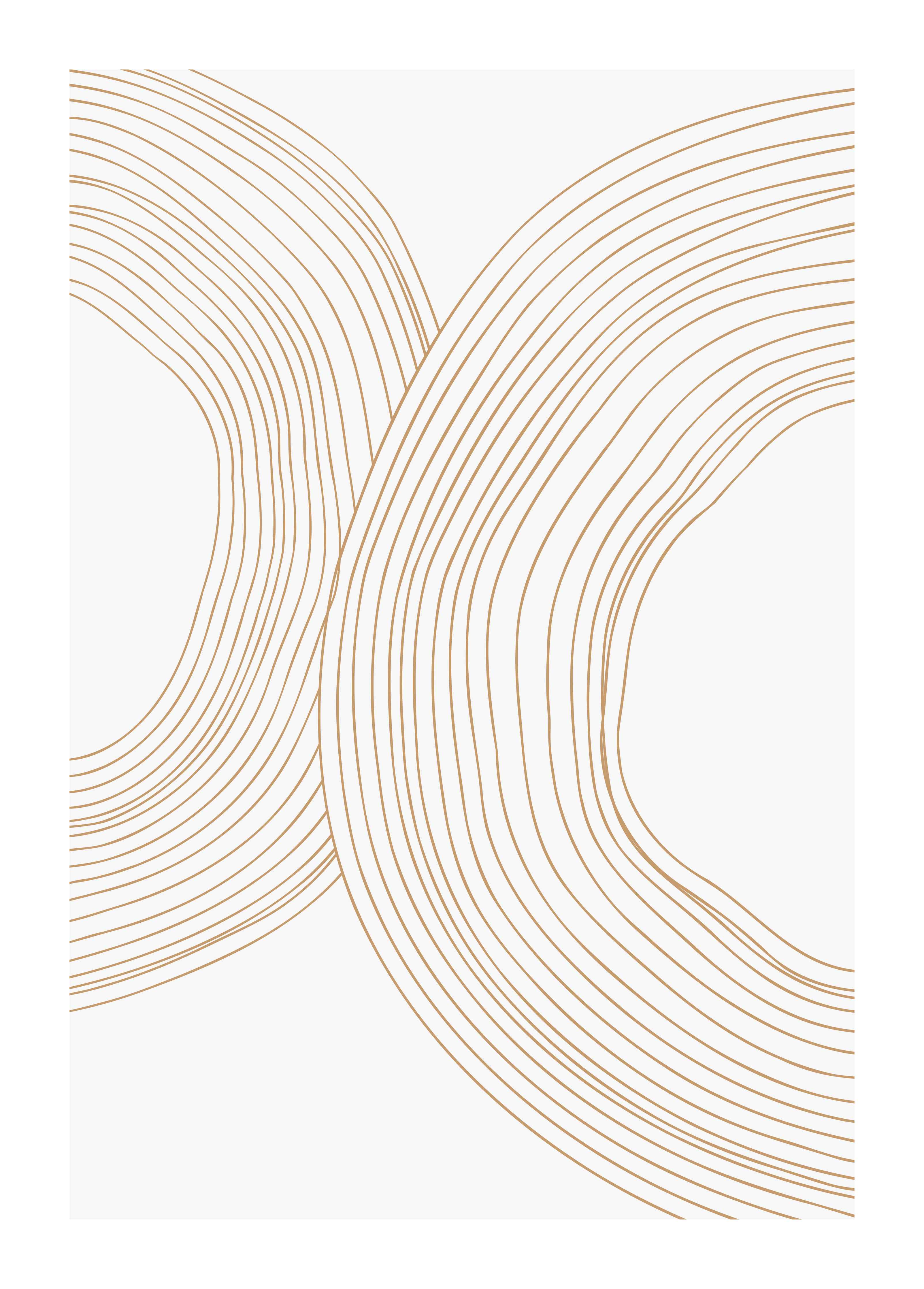 Große Wandbilder-Goldene Linienstruktur im minimalistischen Design