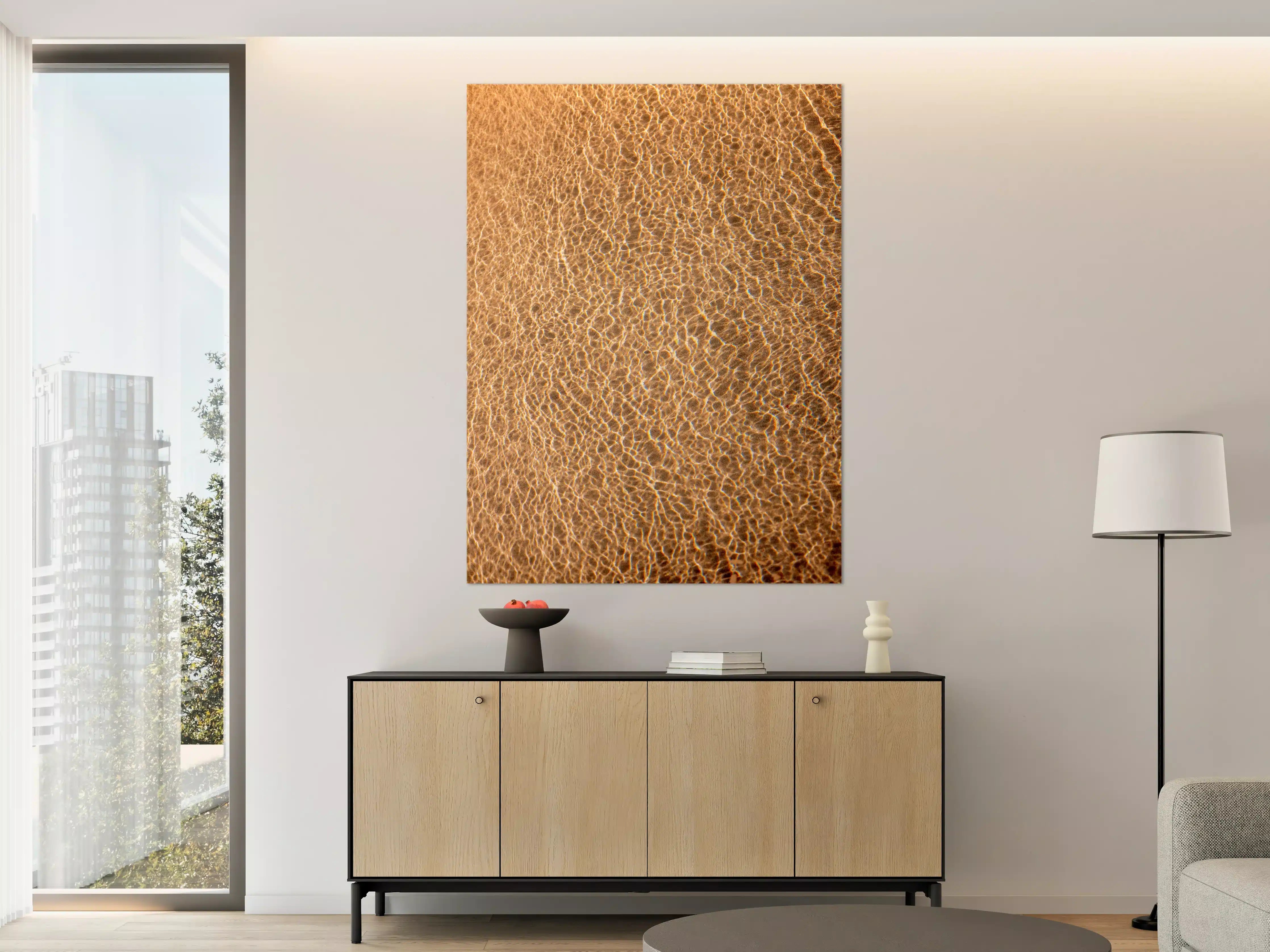 Große Wandbilder - Goldene Sanddünen bei Sonnenuntergang