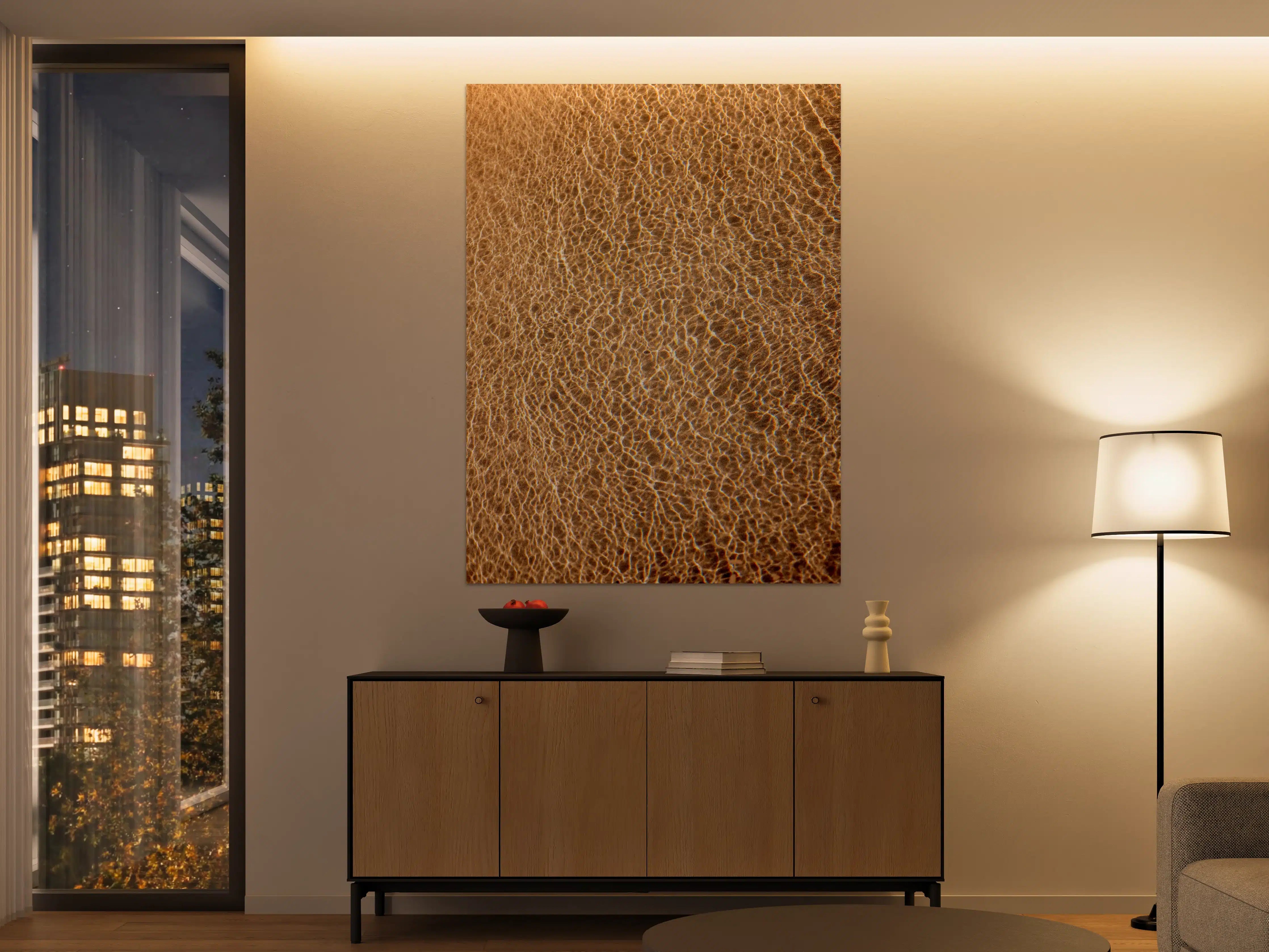 Große Wandbilder - Goldene Sanddünen bei Sonnenuntergang