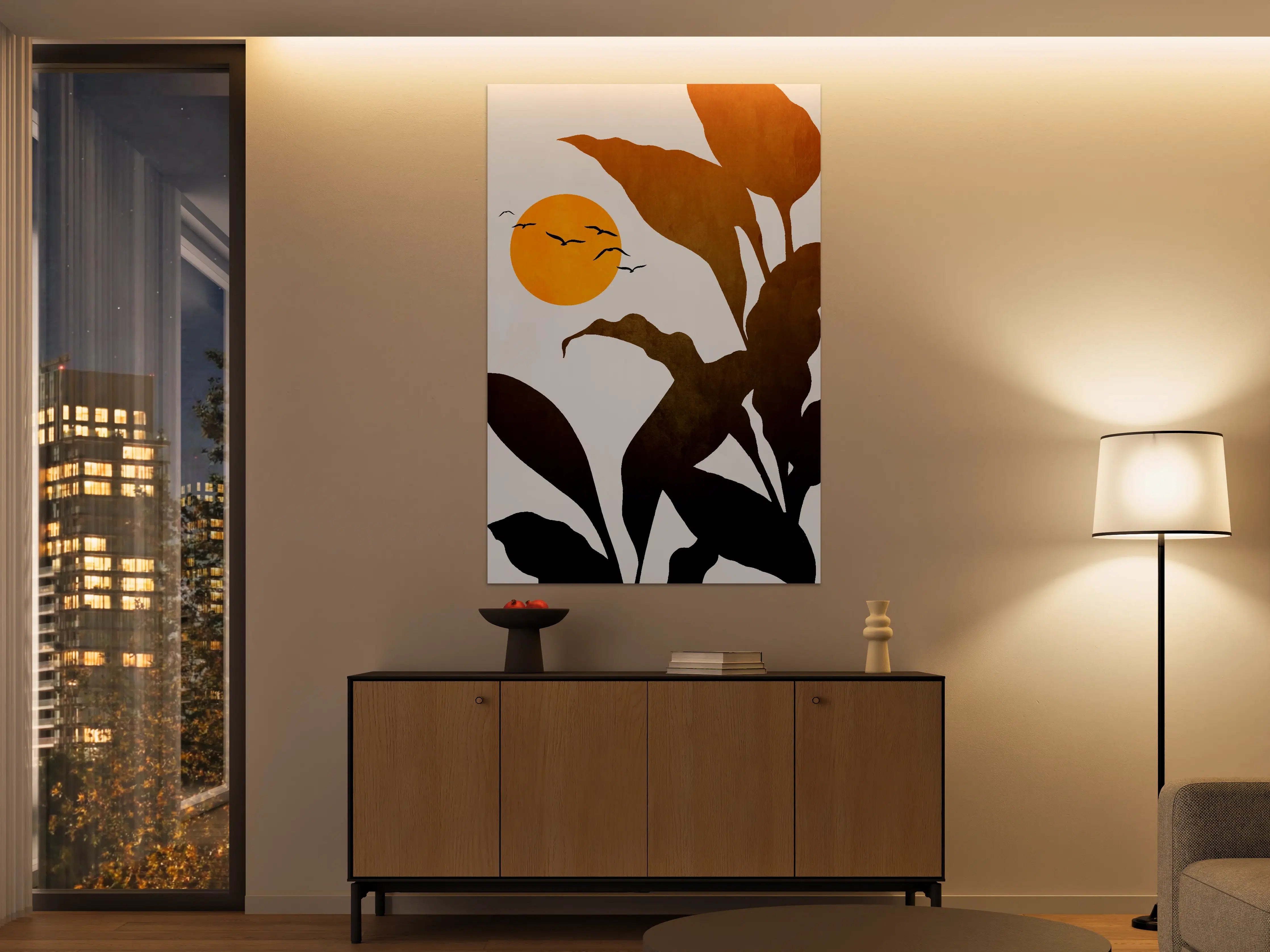 Große Wandbilder - Goldene Sonne - Grafik