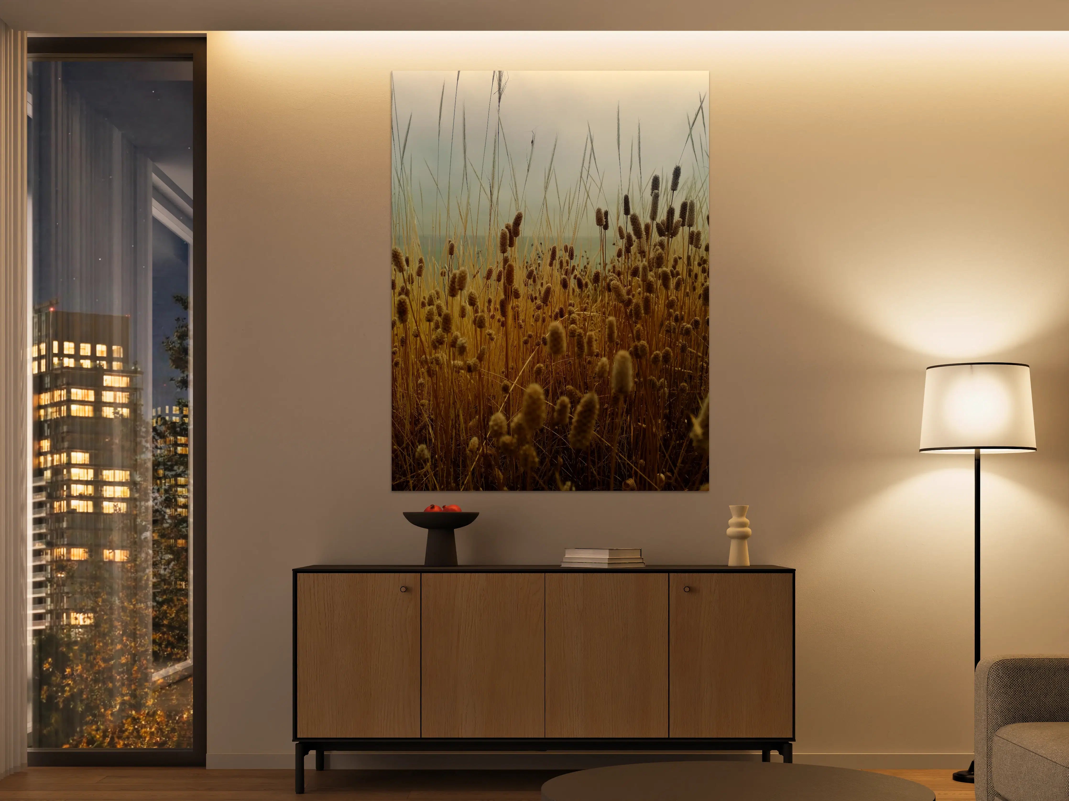 Große Wandbilder - Goldene Tallgrass im Sonnenlicht