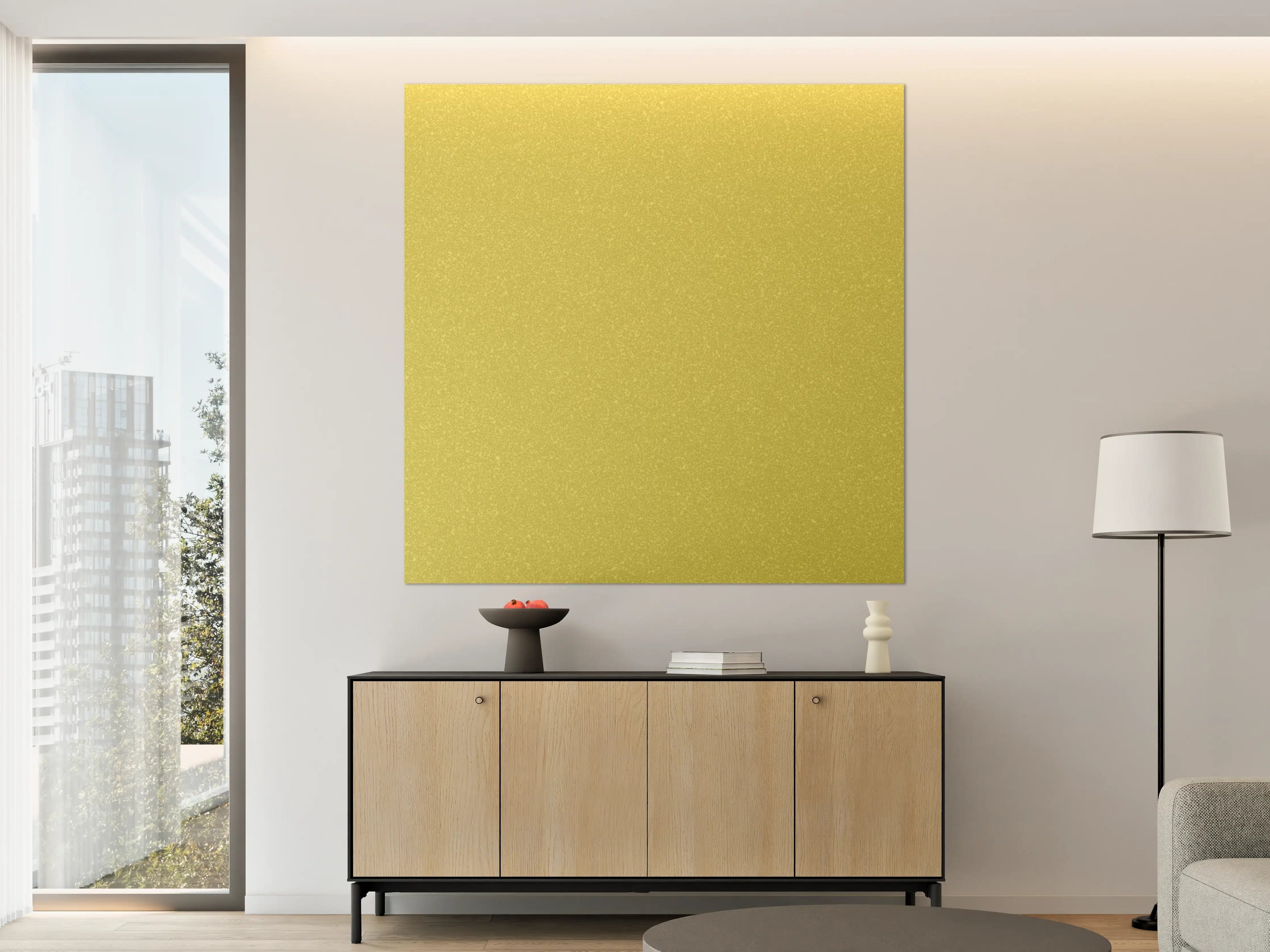 Große Wandbilder - Goldene Wandtextur - Beleuchtungsfarbe