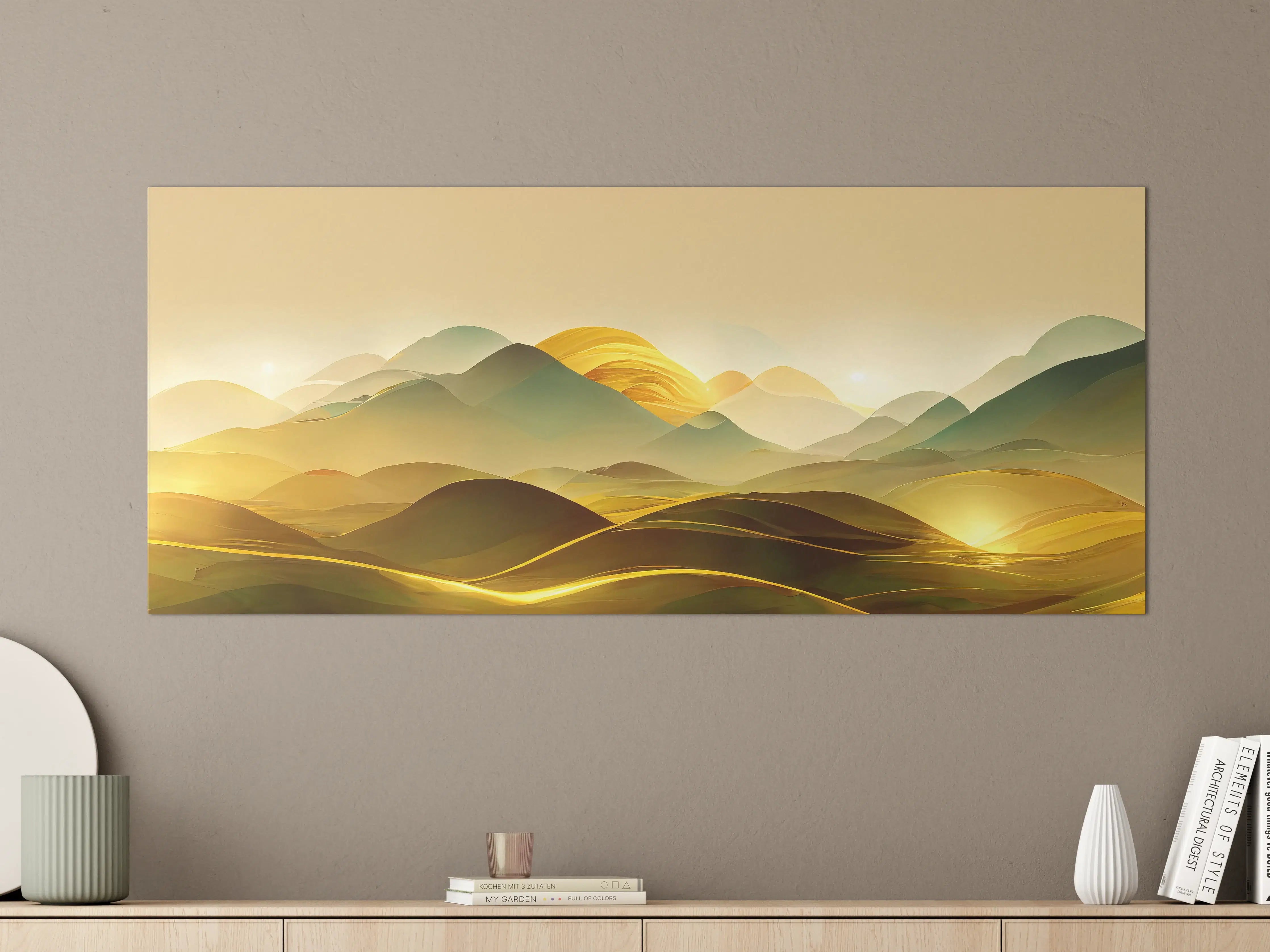 Große Wandbilder - Goldene Wüste - Illustration