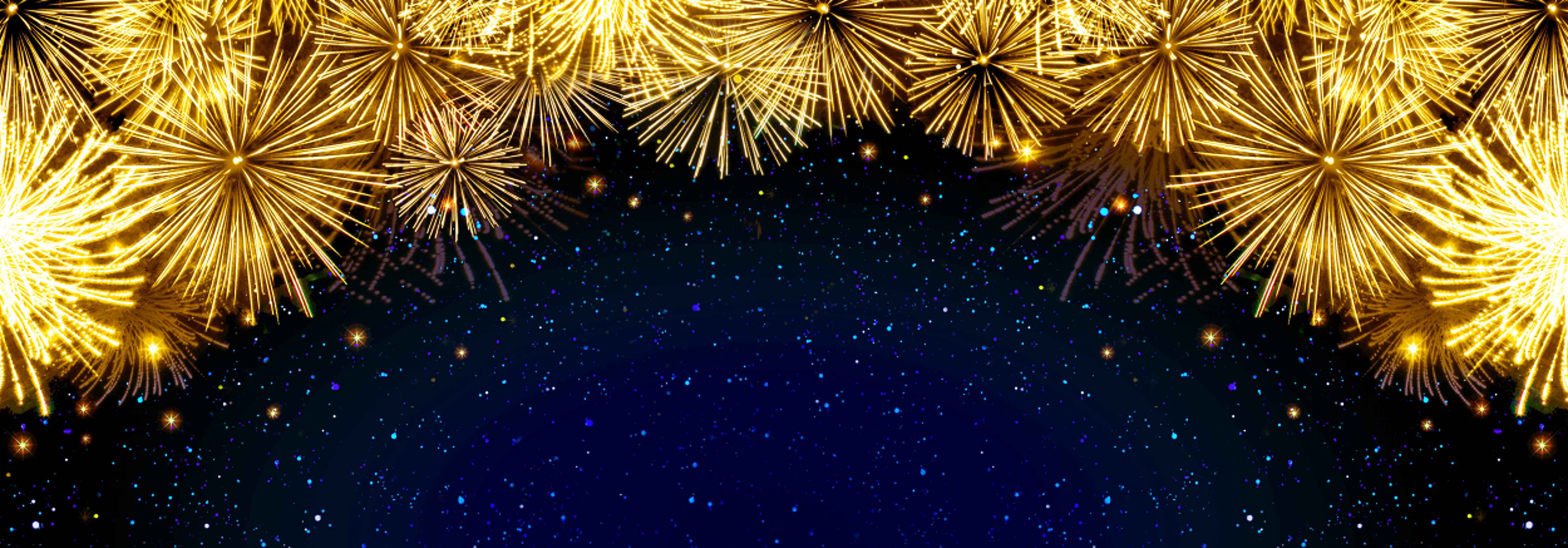Große Wandbilder-Goldenes Feuerwerk - Hintergrund