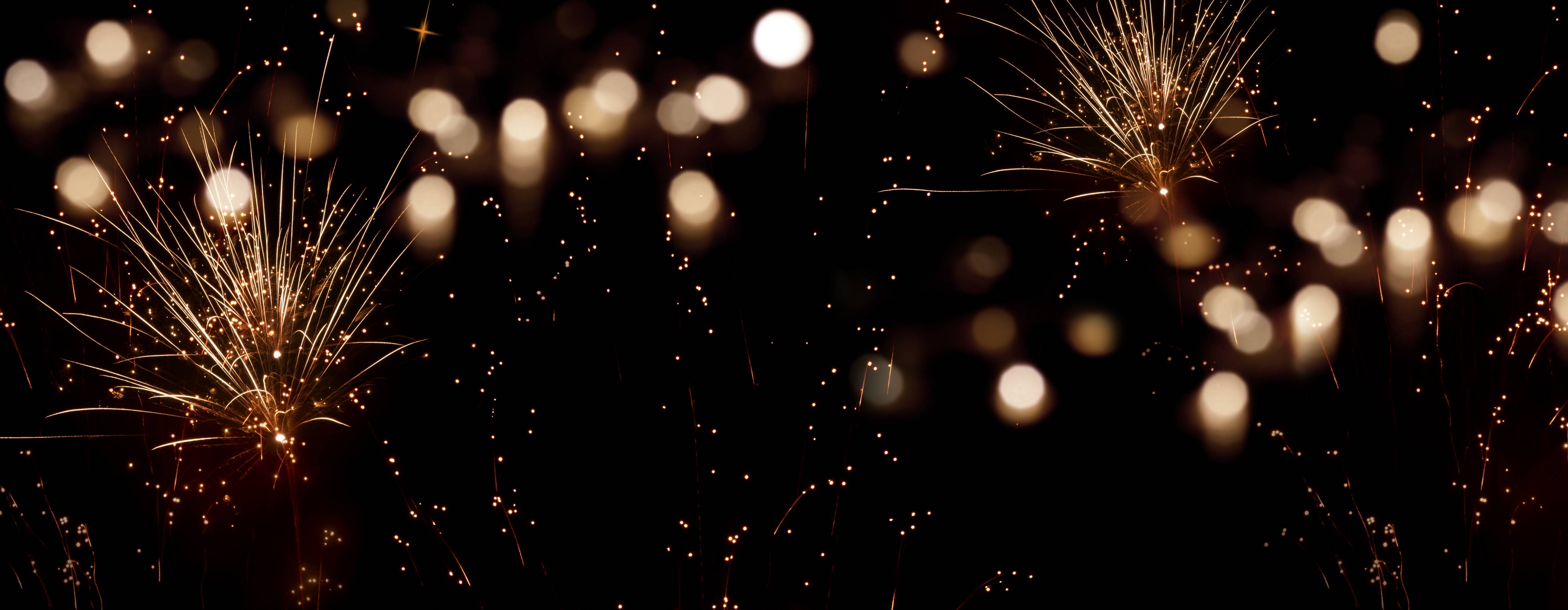 Große Wandbilder-Goldenes Feuerwerk am Nachthimmel