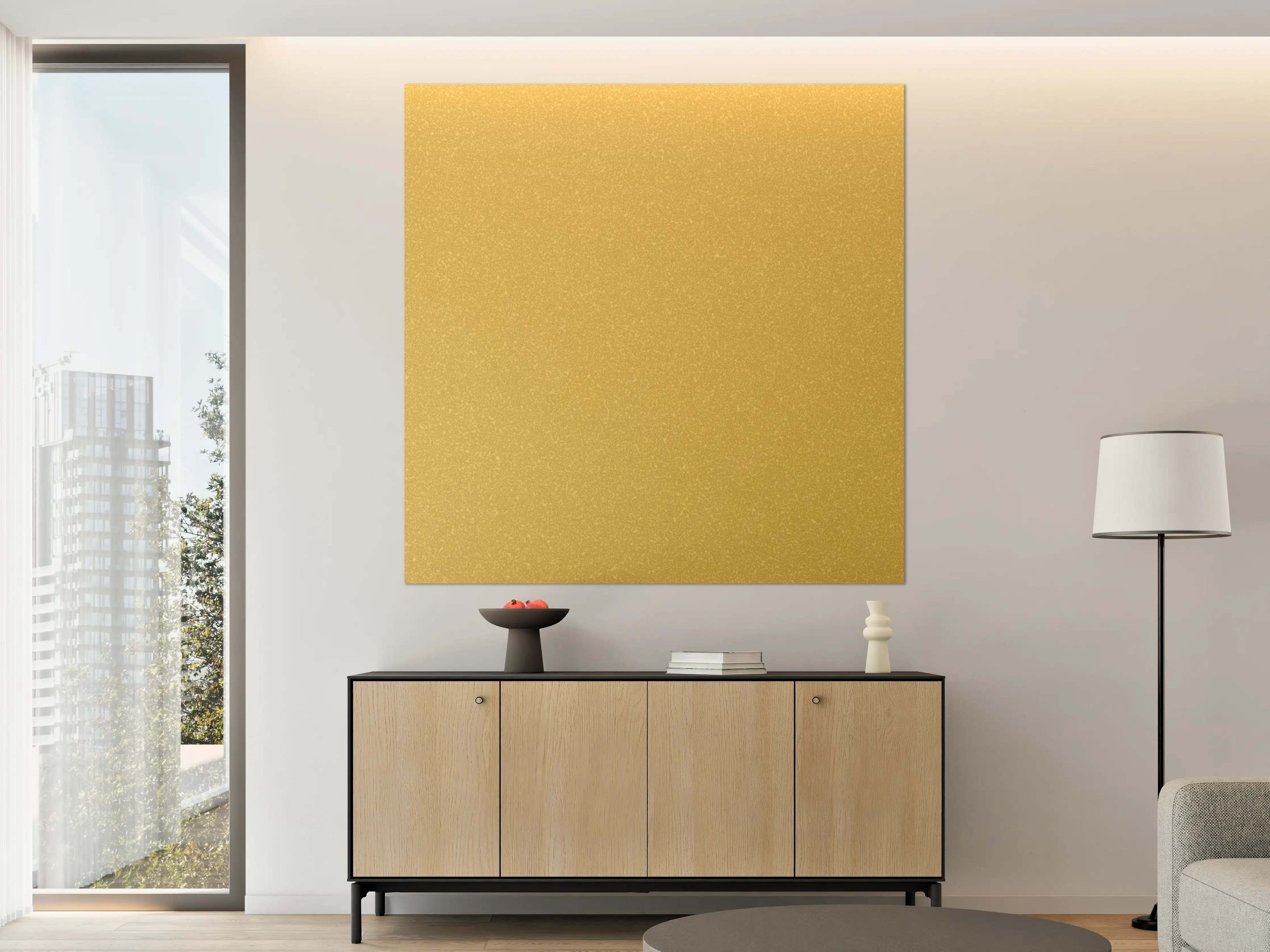 Große Wandbilder - Goldenes Wandmuster - Narzissen Farbe