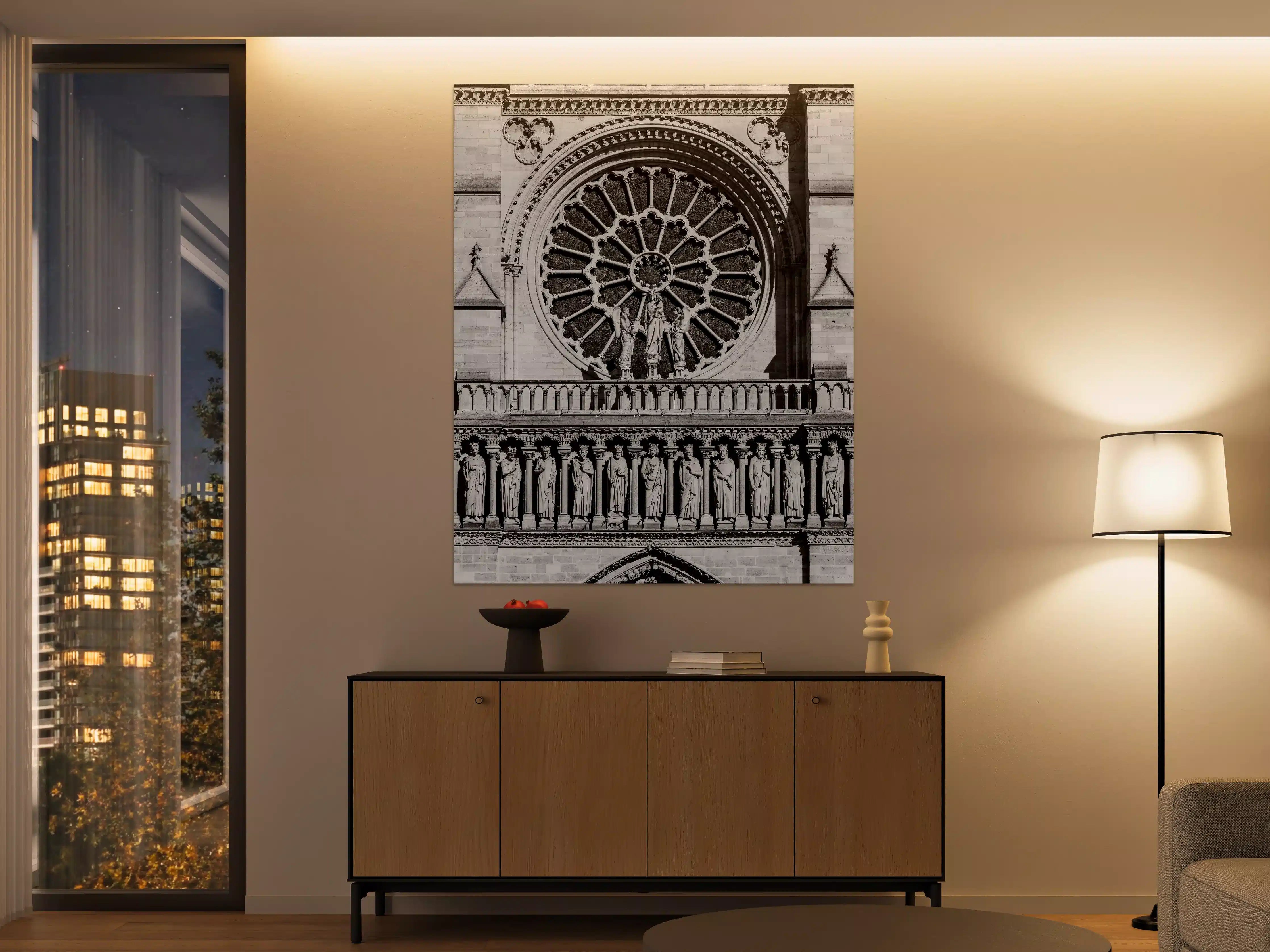 Große Wandbilder - Gotisches Fenster mit Skulpturen