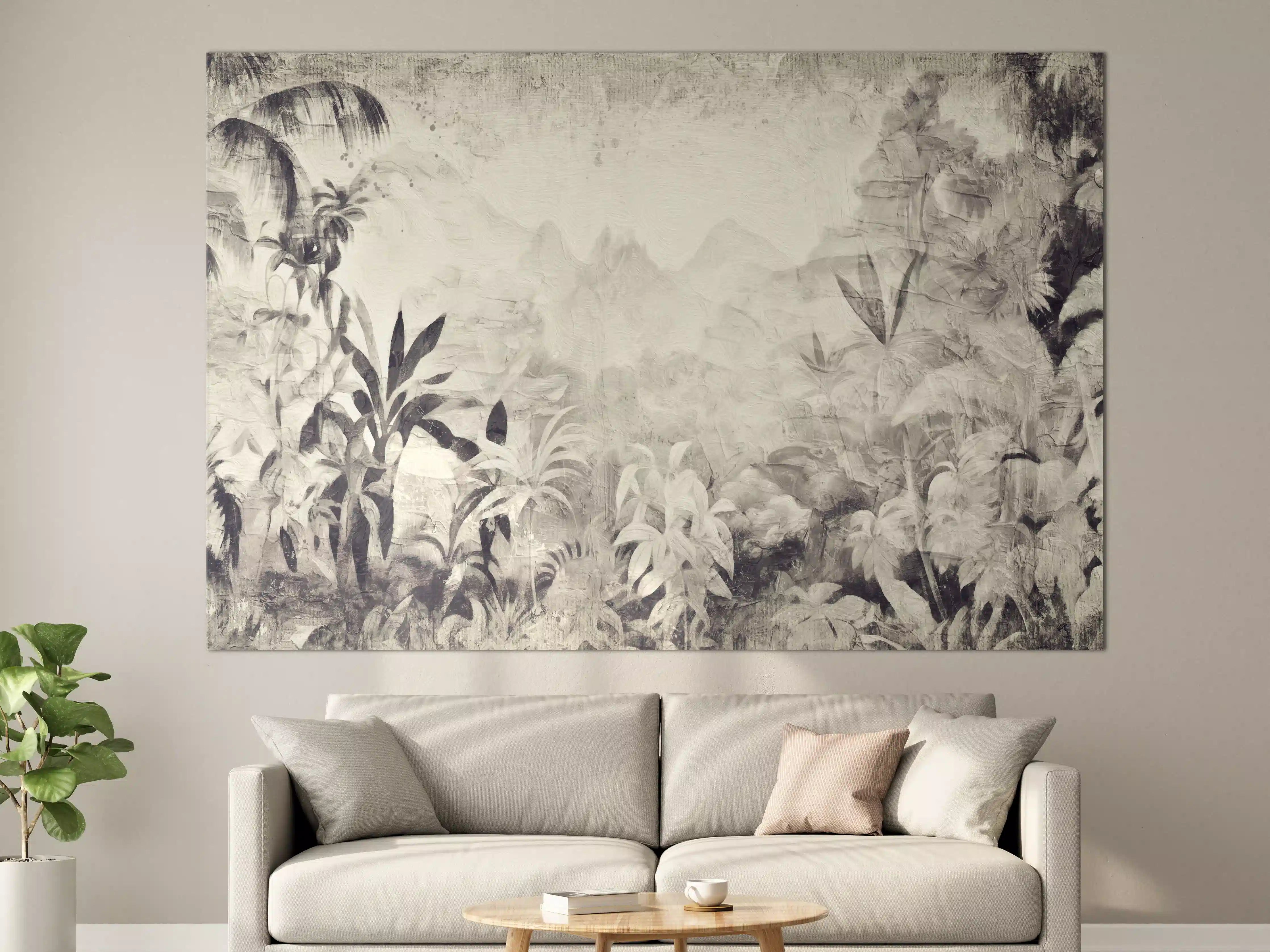 Große Wandbilder - Gräuliche Landschaft - Floral