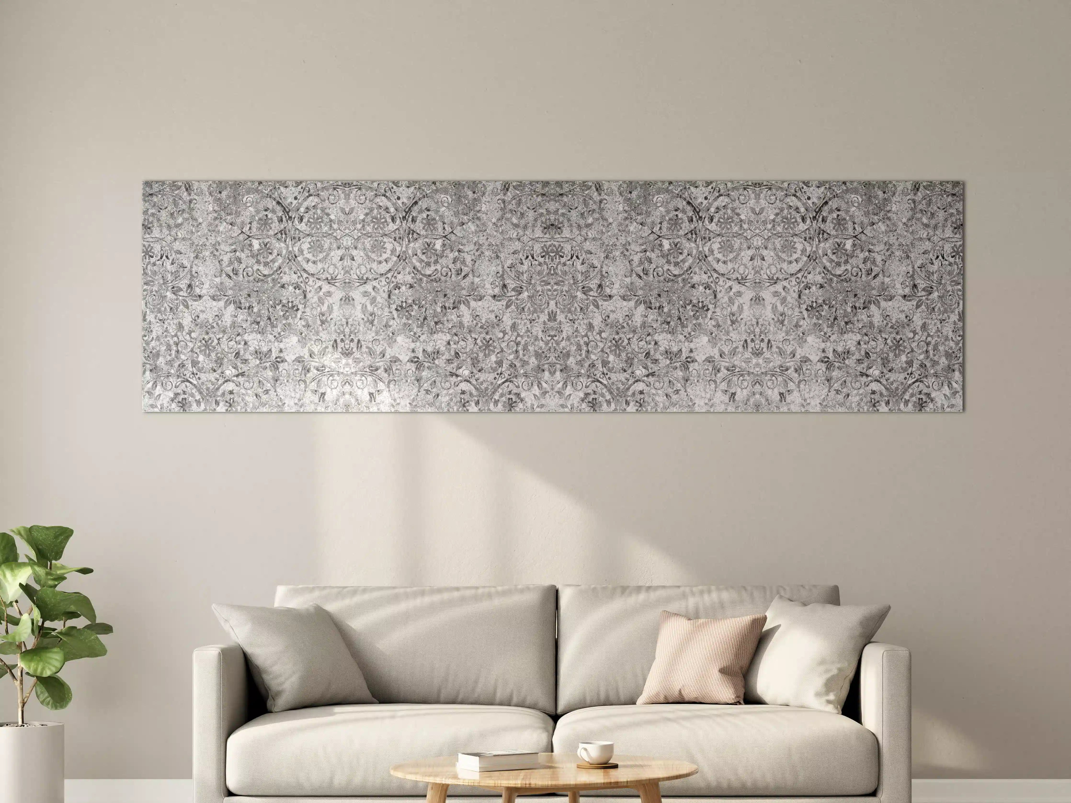 Große Wandbilder - Gräuliche gealterte Tapet-Wand